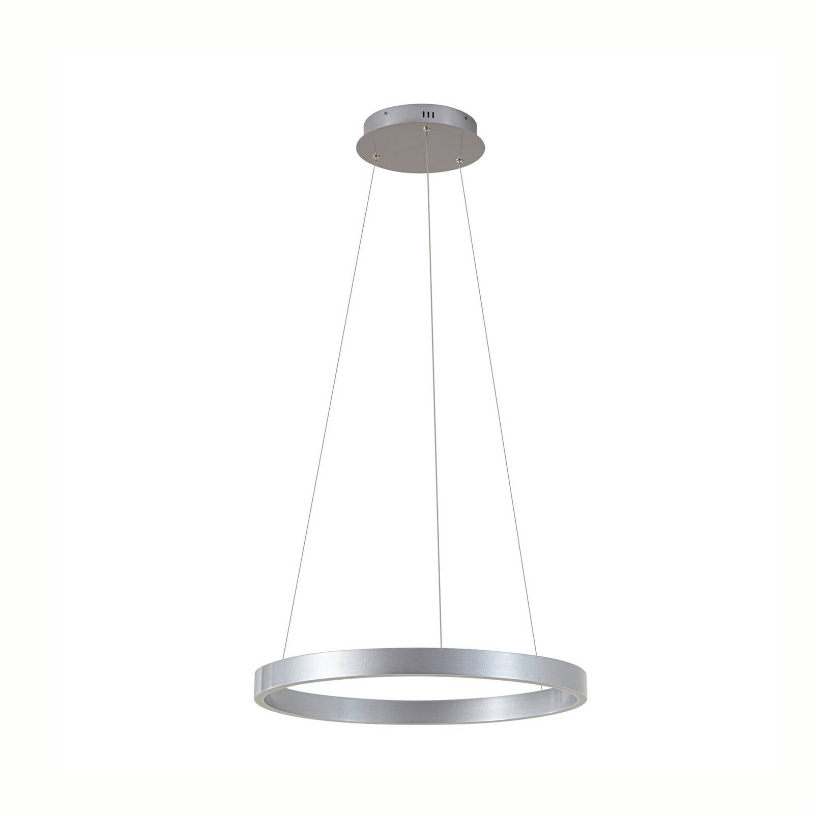 Lucande LED-Hängeleuchte Yonam, Ø 60 cm, 1-flg., alu, CCT