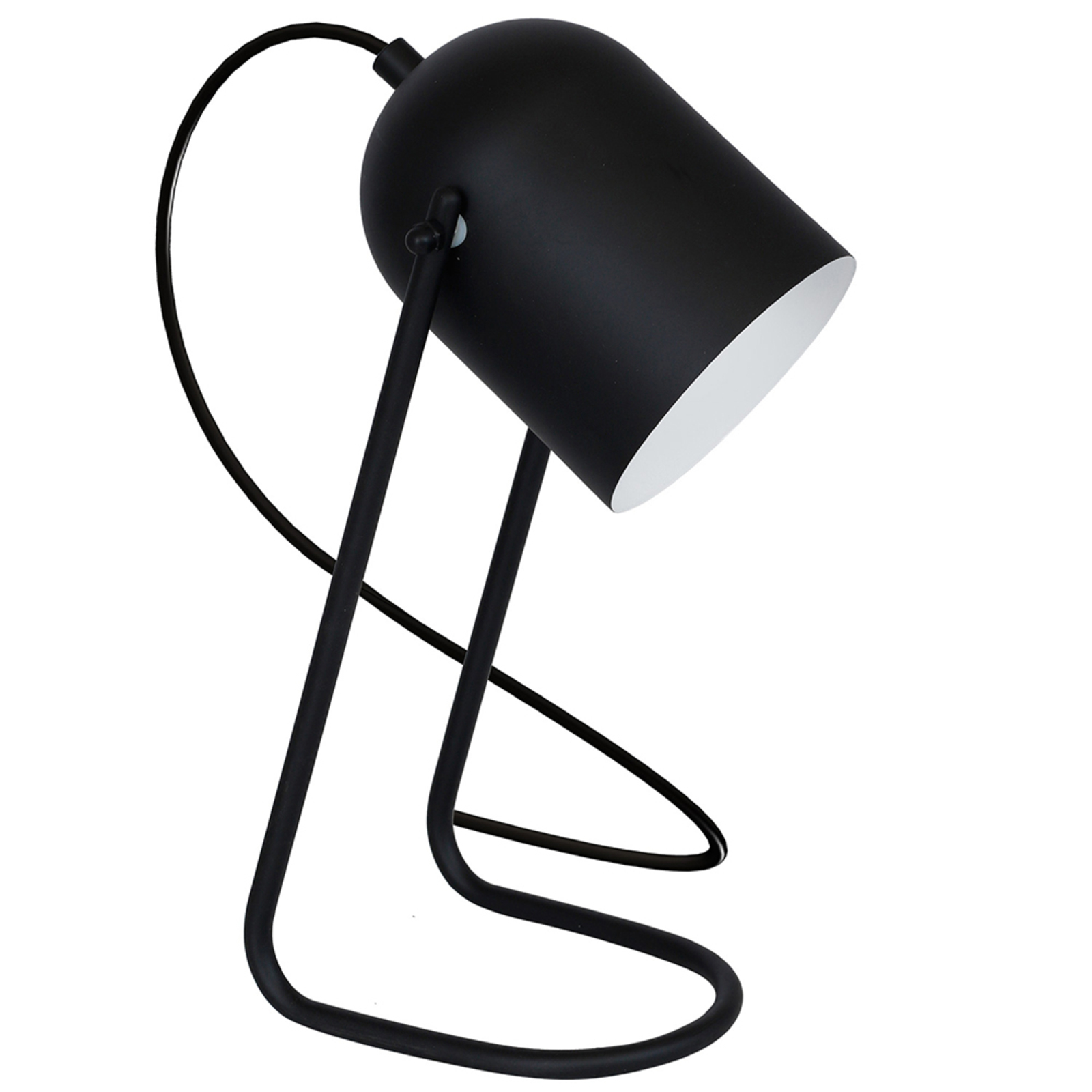 LUMINEX 8435 cylindrical spotlight table lamp, black, for Living / Dining Room, metal, E27, 60 W, energy efficiency: A++, W: 13 cm, H: 34 cm