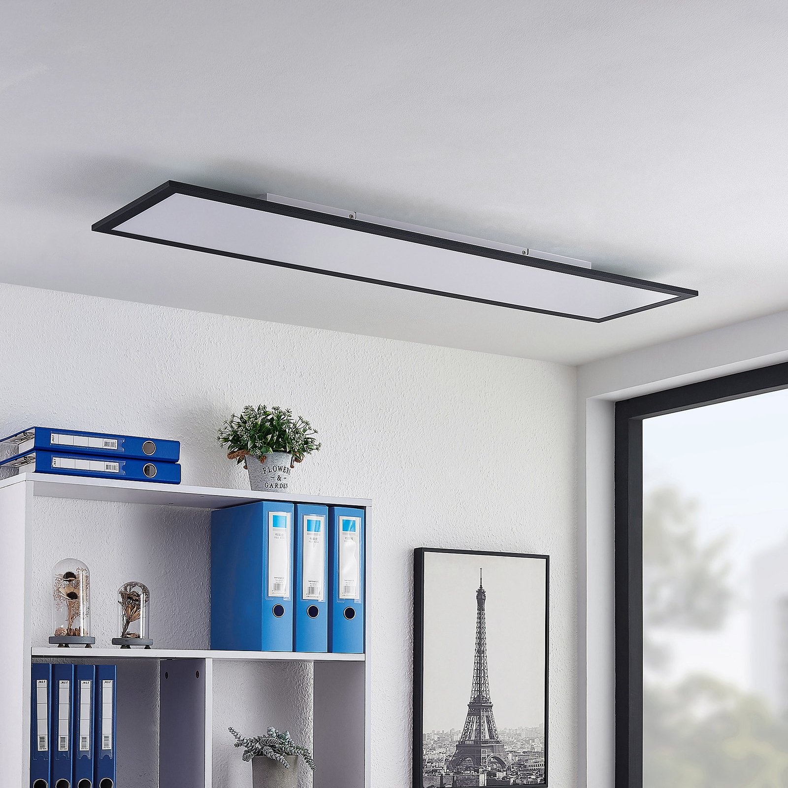 Nelios Ceiling Lamp LED 4000K 120x30 Black - Lindby
