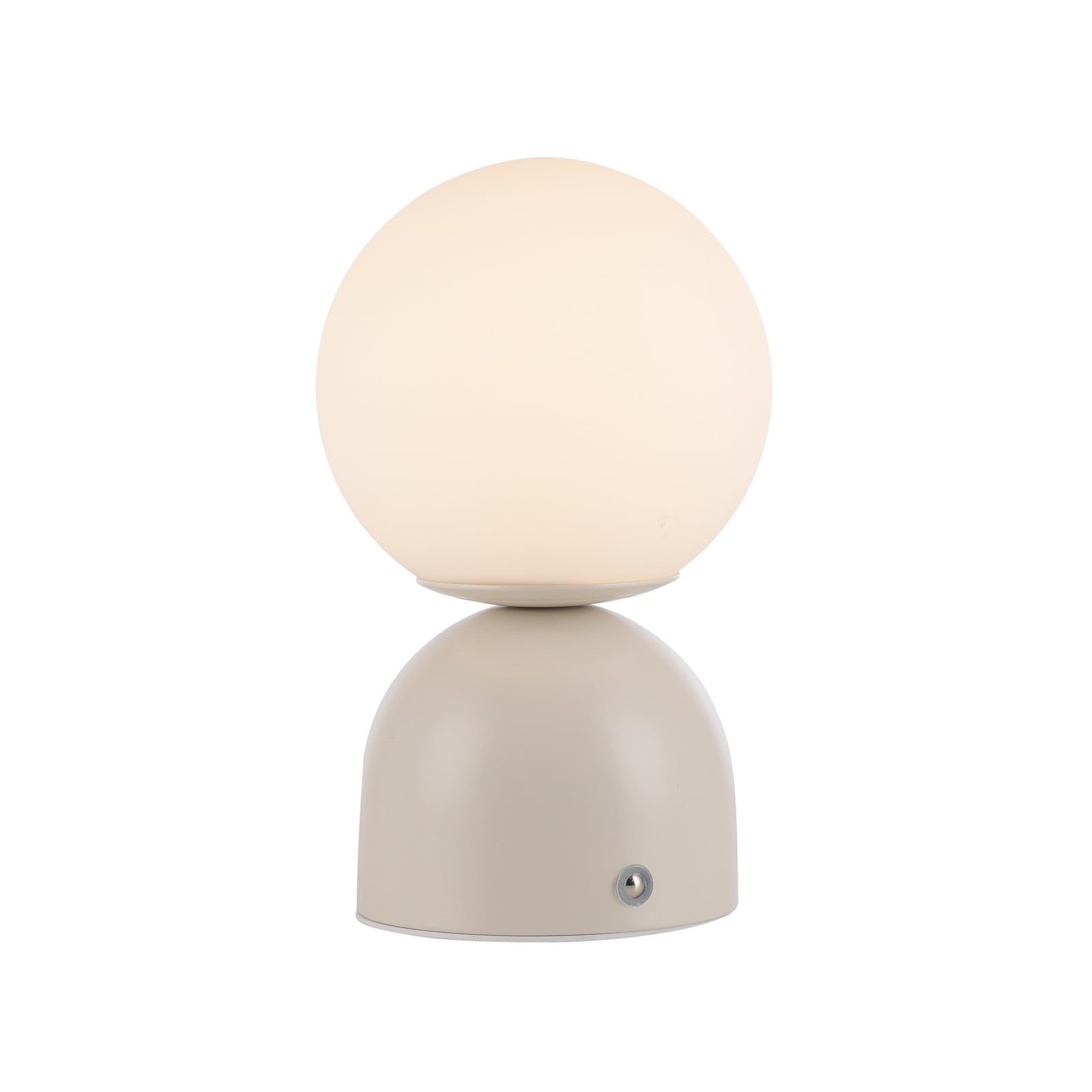 LED-akutoitega laualamp RUDI, beež, kõrgus 20 cm, CCT, puutetundlik hämardus