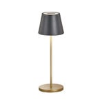 Candeeiro de mesa recarregável Cosenza 2.0 LED 34cm preto/dourado