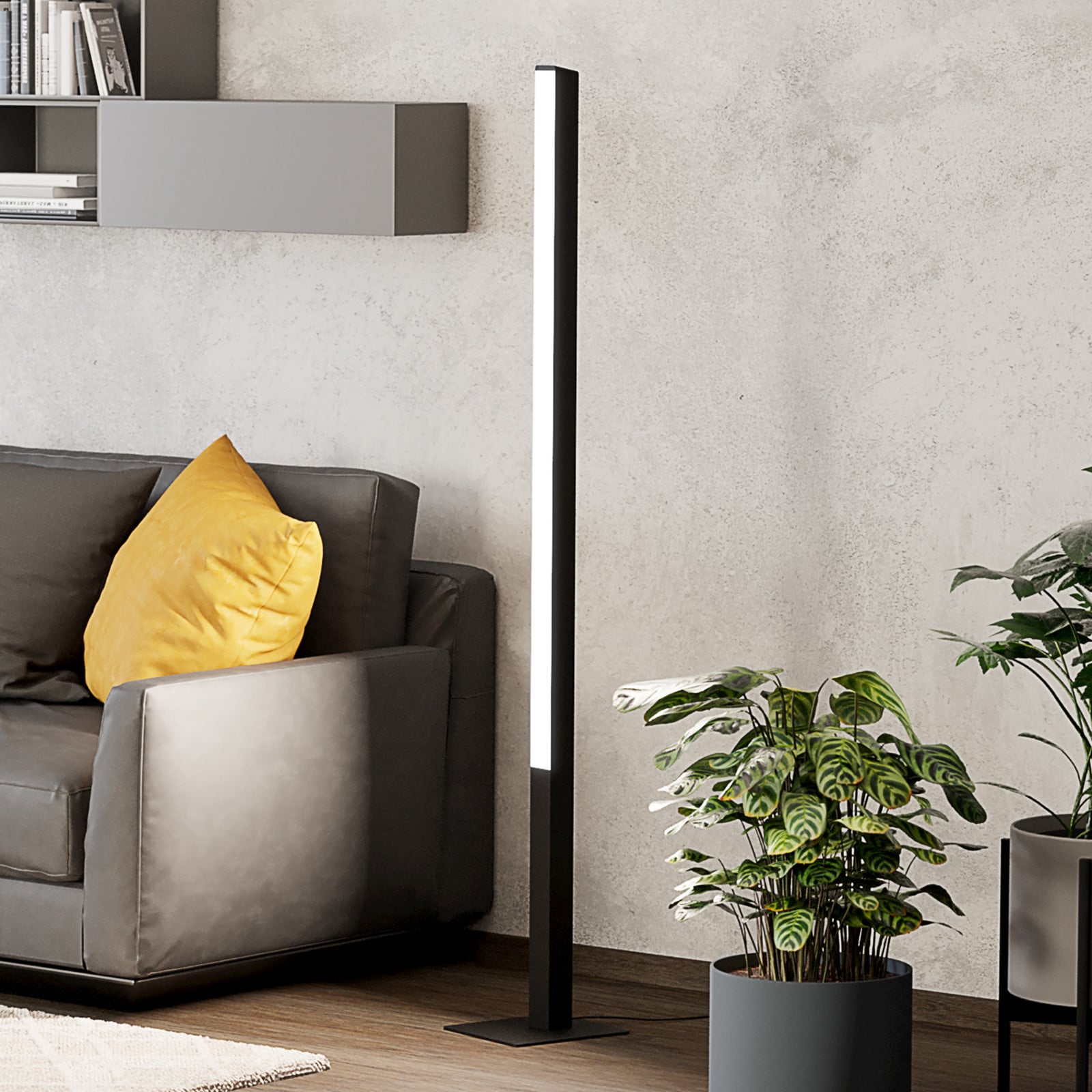 EGLO connect Simolaris-Z lampă de podea LED - Camera de zi / sufragerie - Modern - negru - Metal