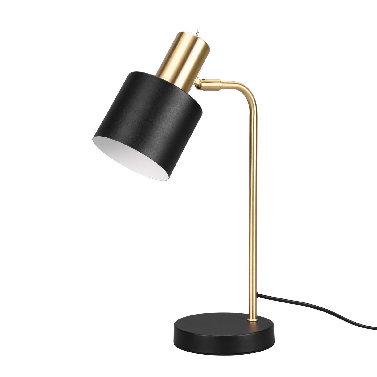 Adam table lamp, one-bulb, black/gold