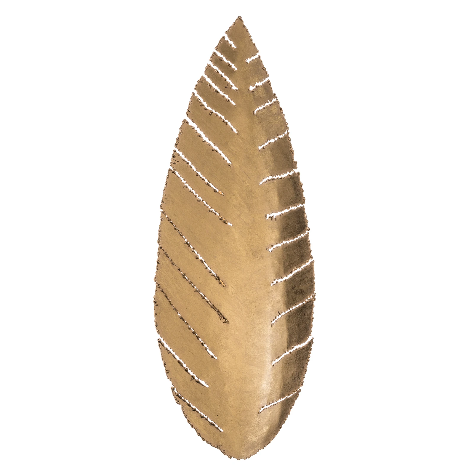Aplique Pietro en forma de hoja, dorado