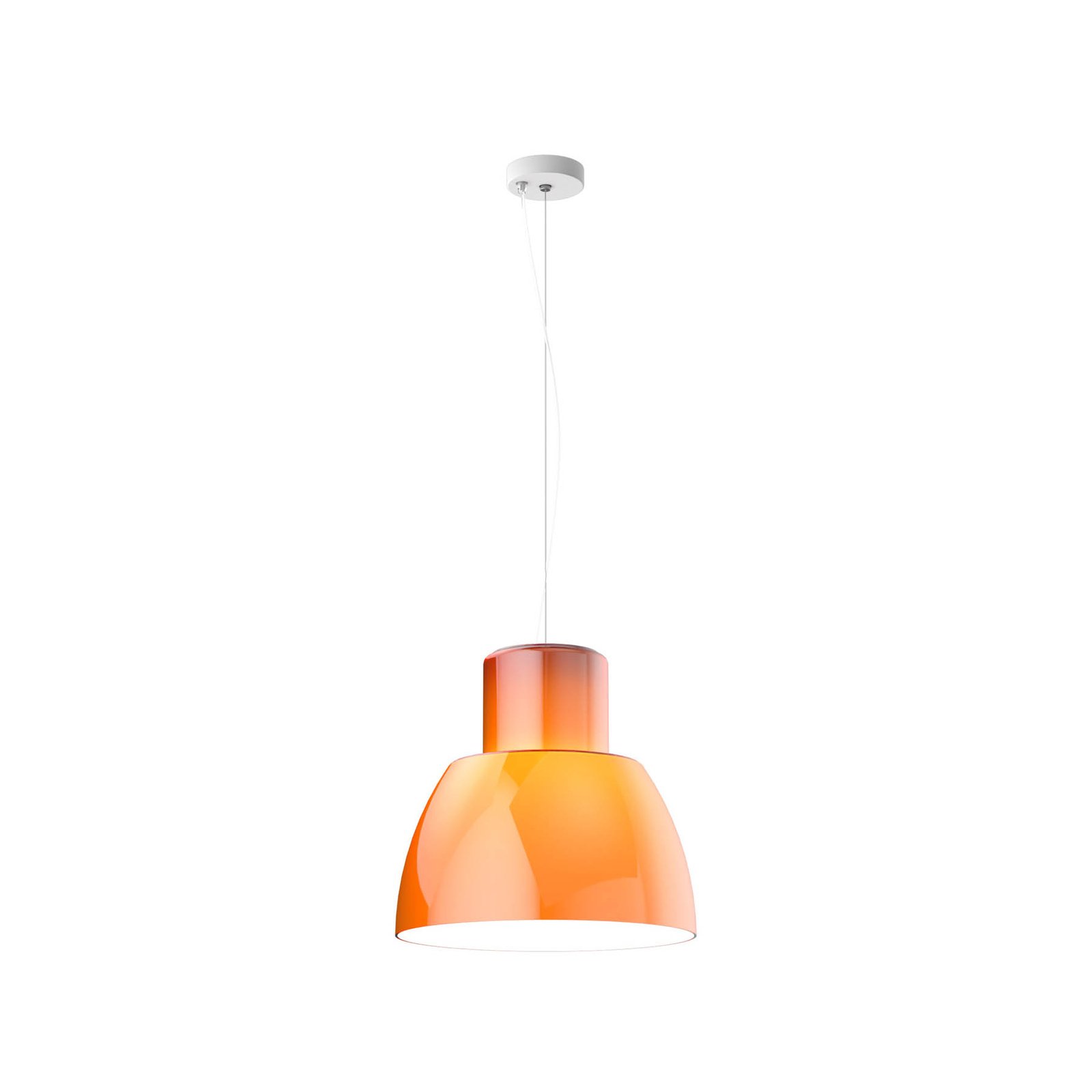 Hanglamp Nemo Lorosae, oranje, Ø 40 cm, glas, E27