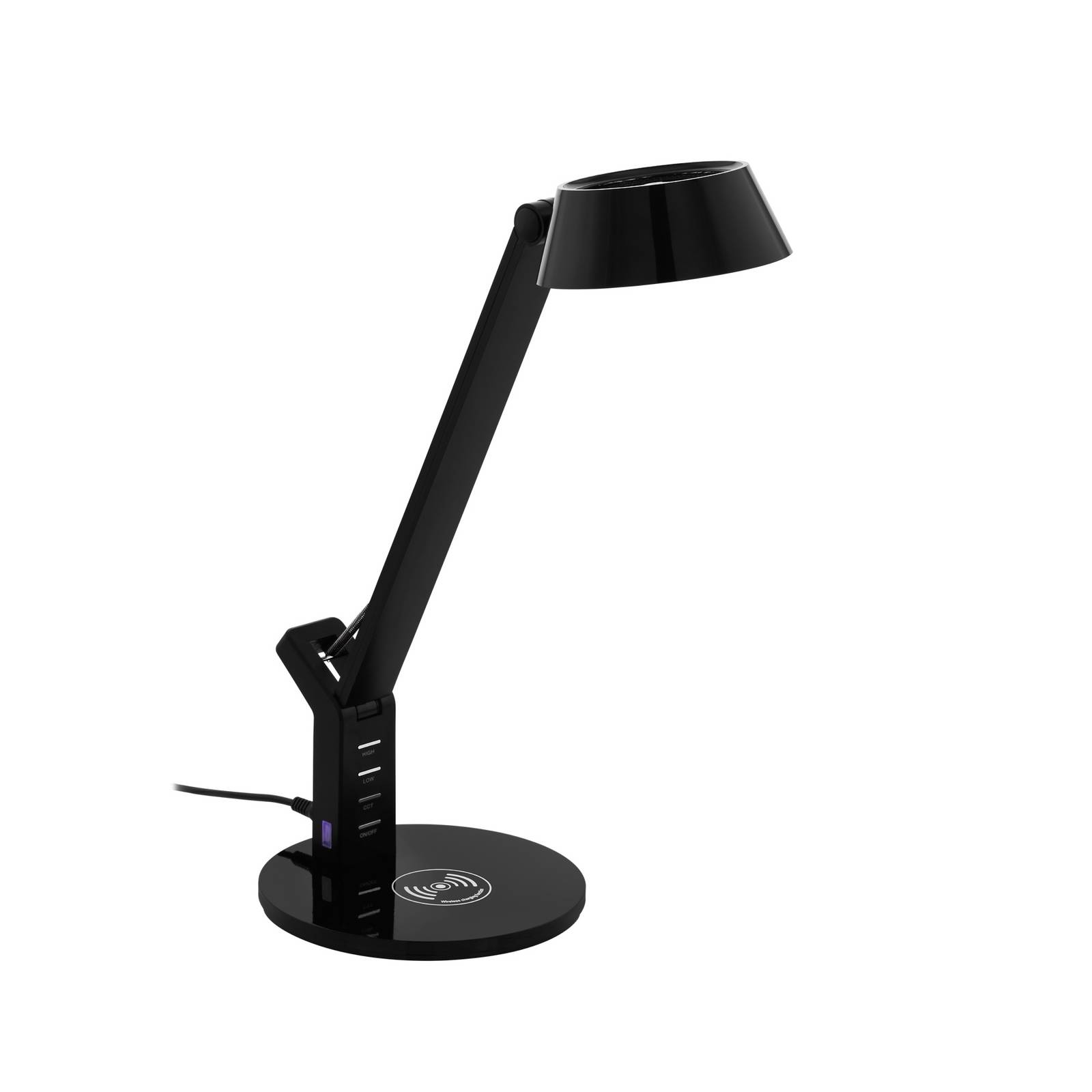 LED-Tischlampe Banderalo CCT dimmbar QI schwarz