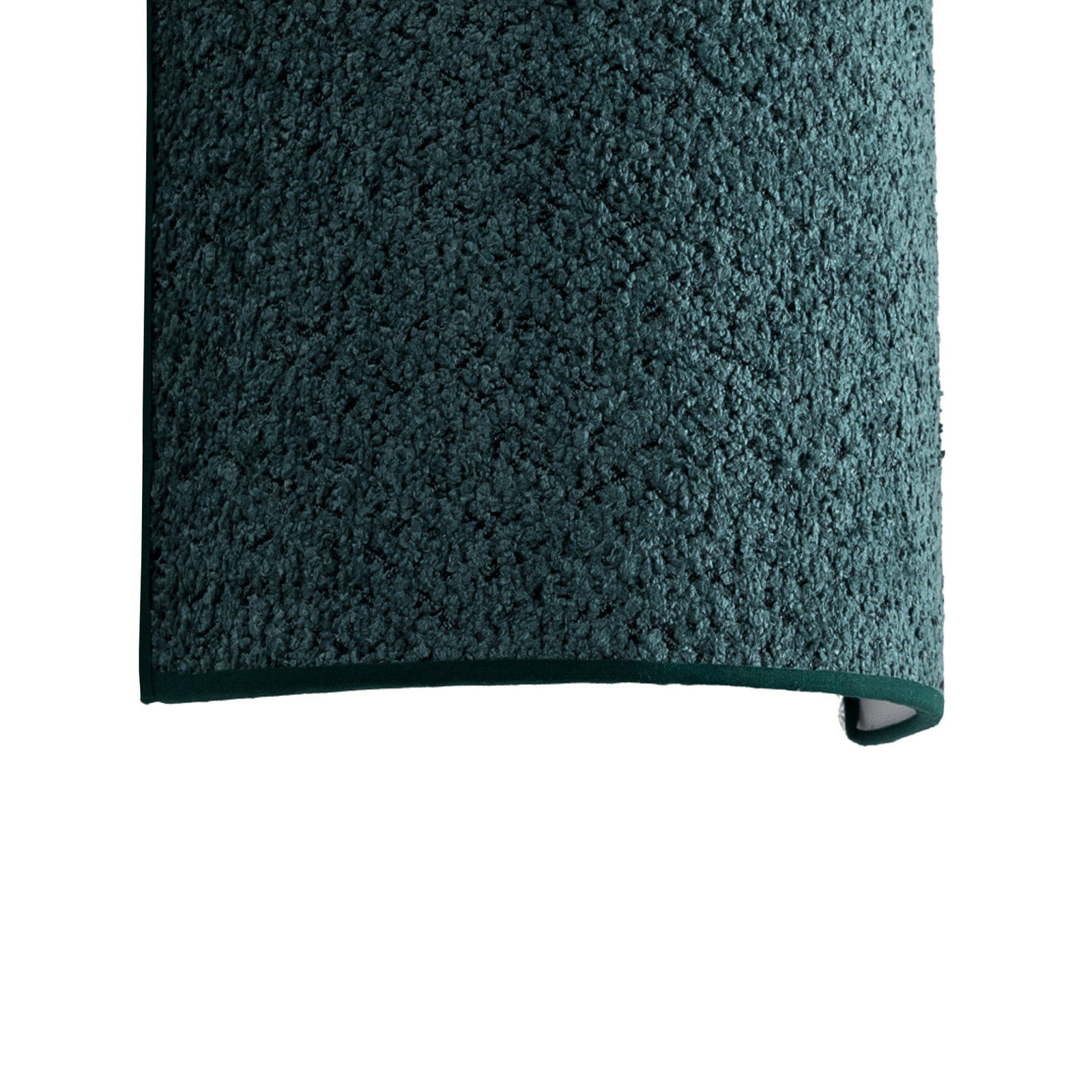 Bouclé wall light made of fabric, dark green