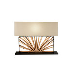 Bordlampe Ethernal sort/træ/hvid, bredde 80 cm, træ/stof