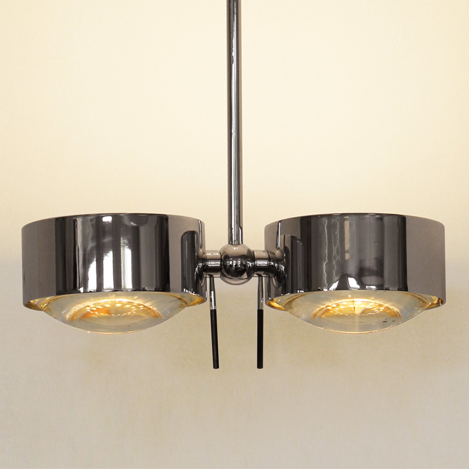 Two-bulb Ceiling light PUK SIDES, chrome, 30 cm