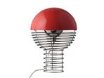 Wire Table Lamp Ø30 Chrome/Red - Verpan