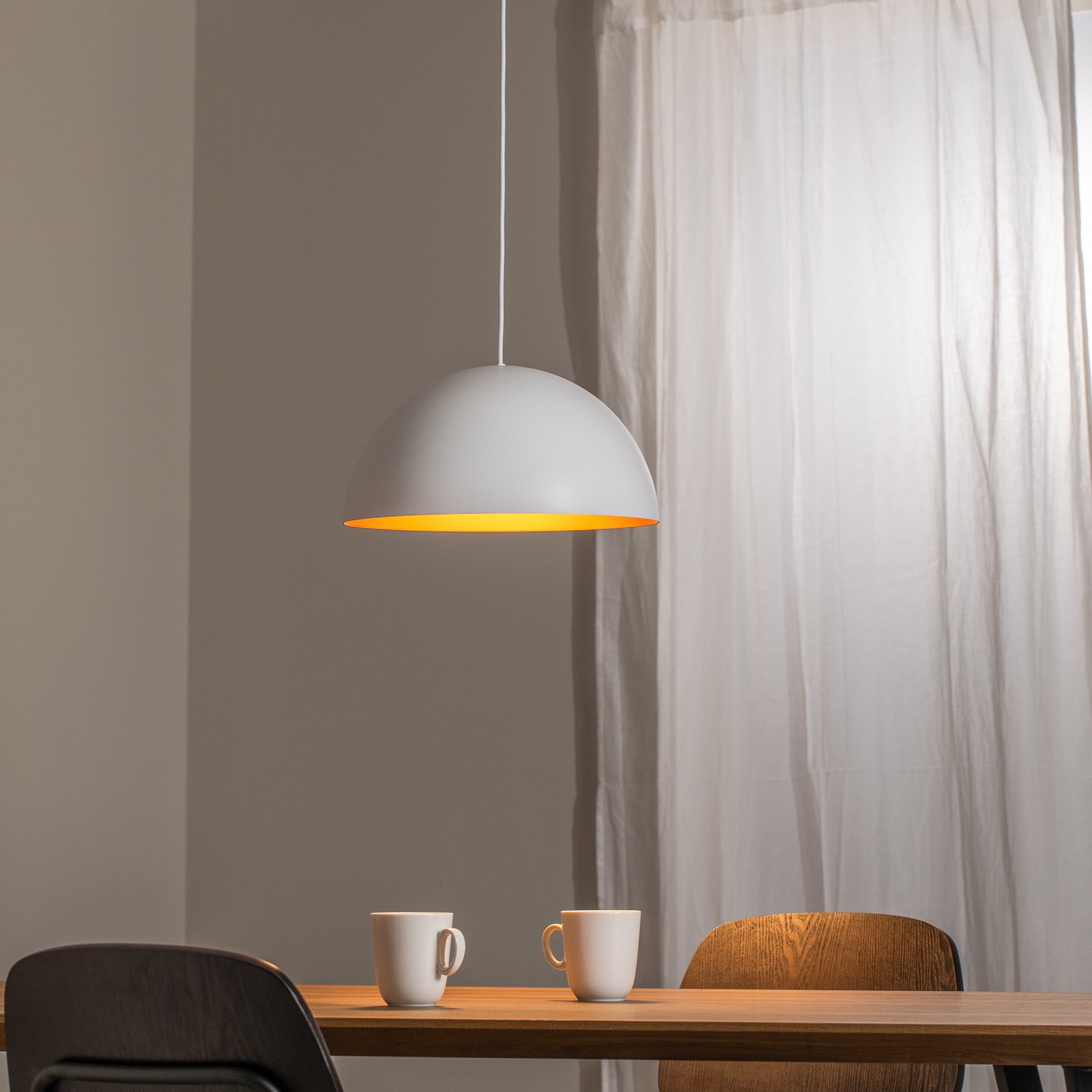 Hanglamp Studio Line 50996, wit/koper, Ø 35 cm