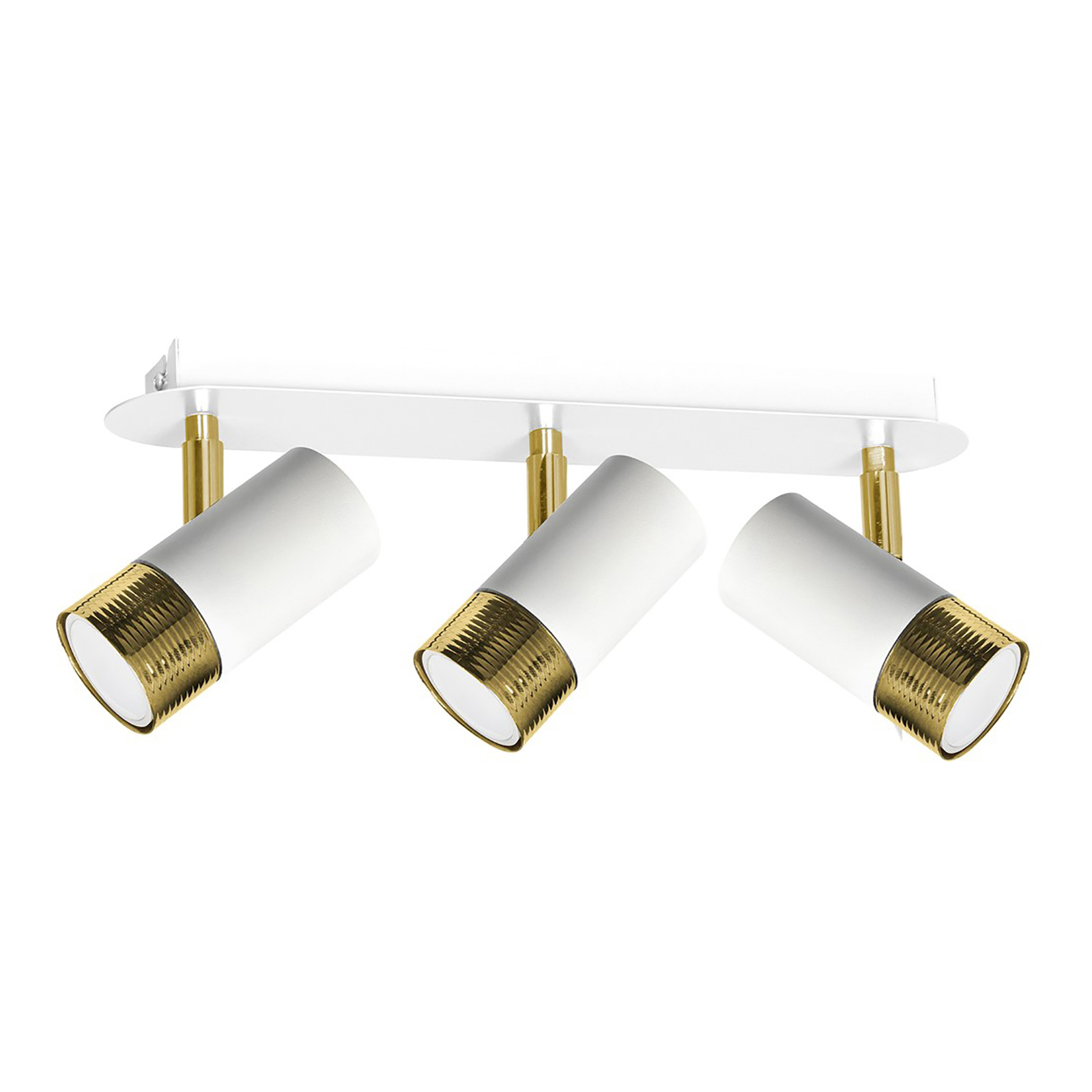 Plafondspot Dani, 3-lamps, wit/goud