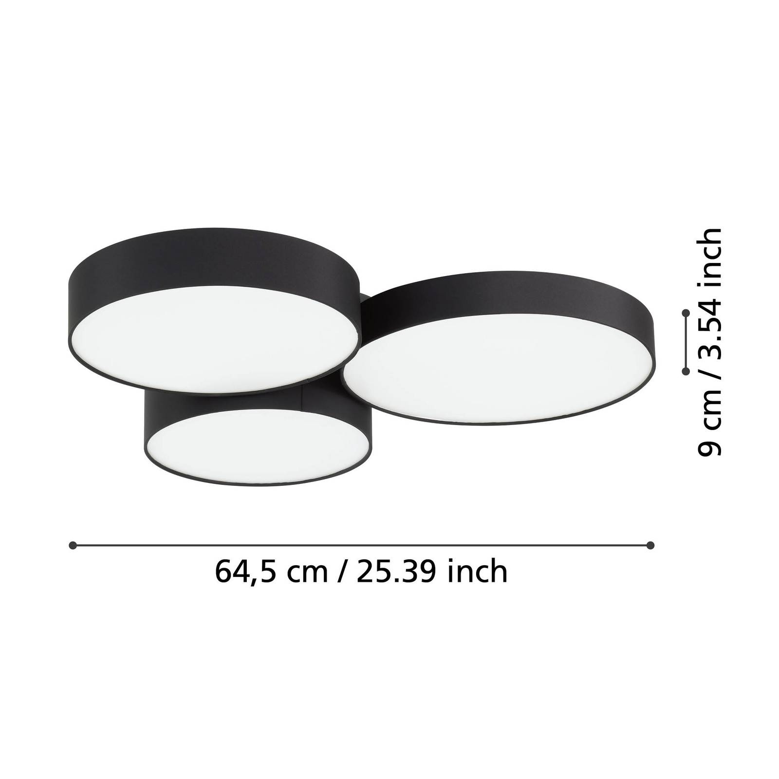 EGLO connect Smart - lampa sufitowa LED Barbano-Z, czarna