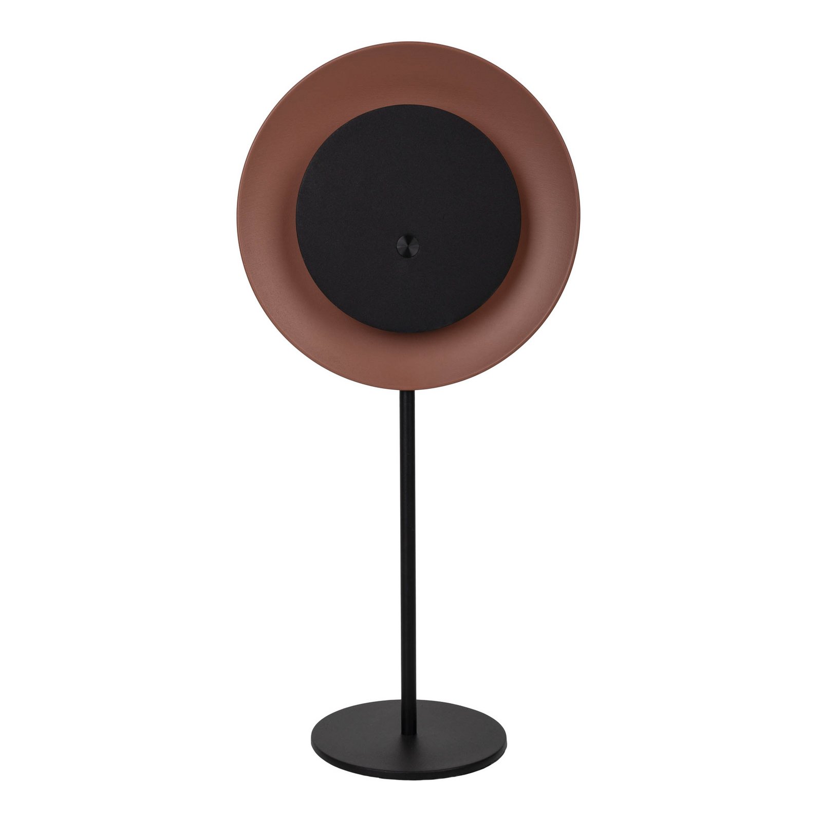 Candeeiro de mesa LED recarregável Solan, preto/castanho, solar, IP54 Candeeiro de mesa LED recarregável Solan, preto/castanho, solar, IP54