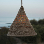 Newgarden Pendelleuchte Maro, natur, Seegras, Ø 30 cm, IP44
