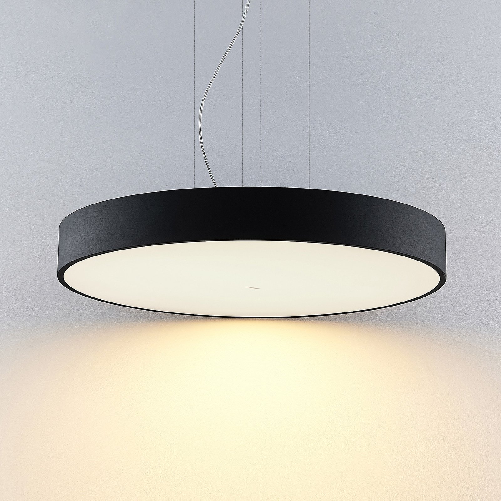 Arcchio Noabelle LED závesná lampa čierna, 80 cm