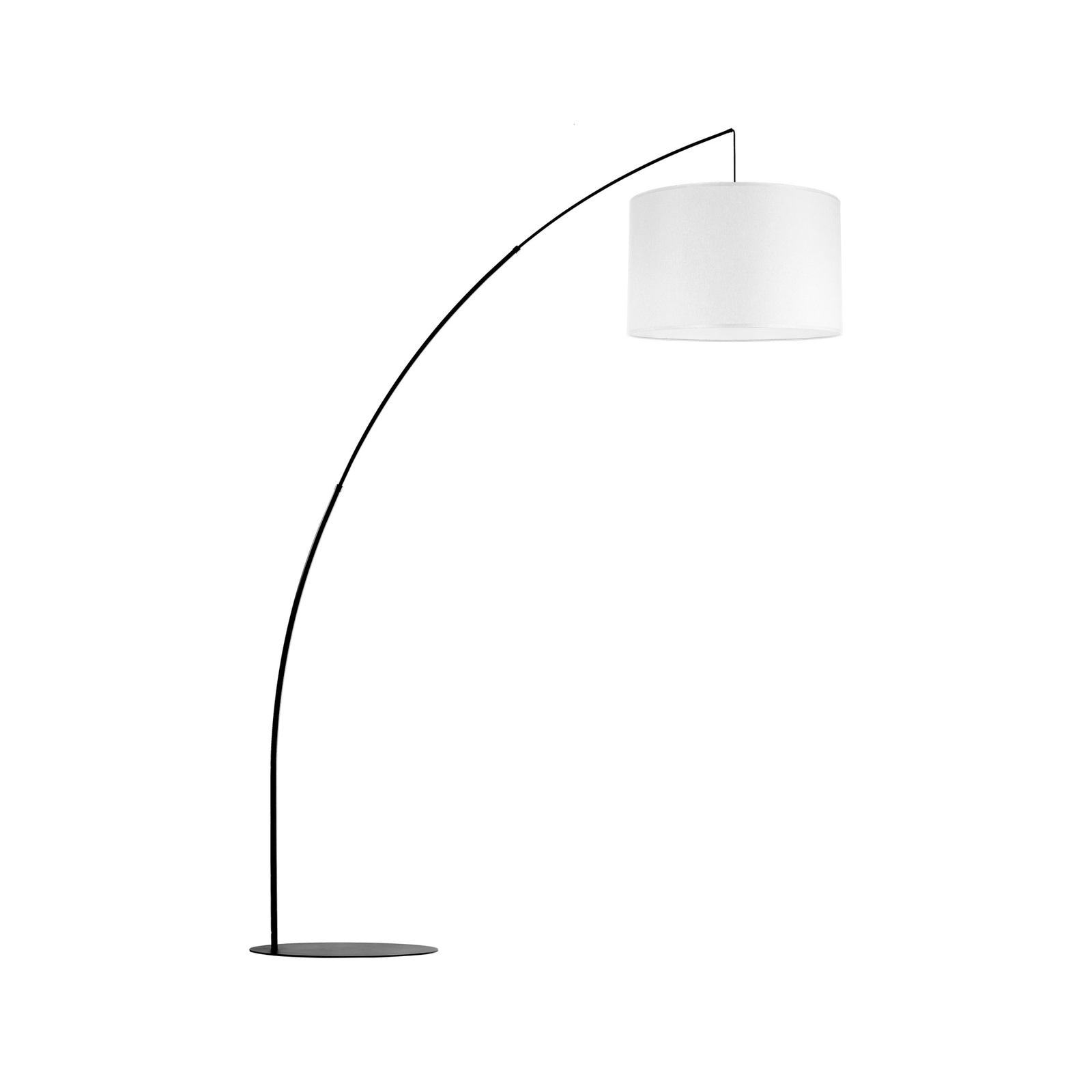 Lámpara de pie Moby White con pantalla textil