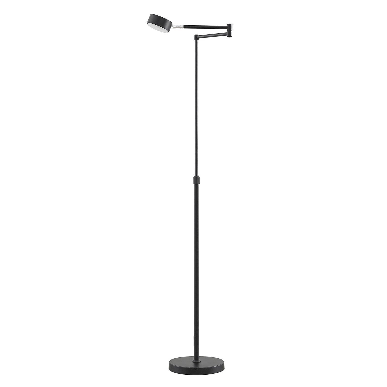 Lindby Kaylou lámpara de pie LED, ajustable, negro