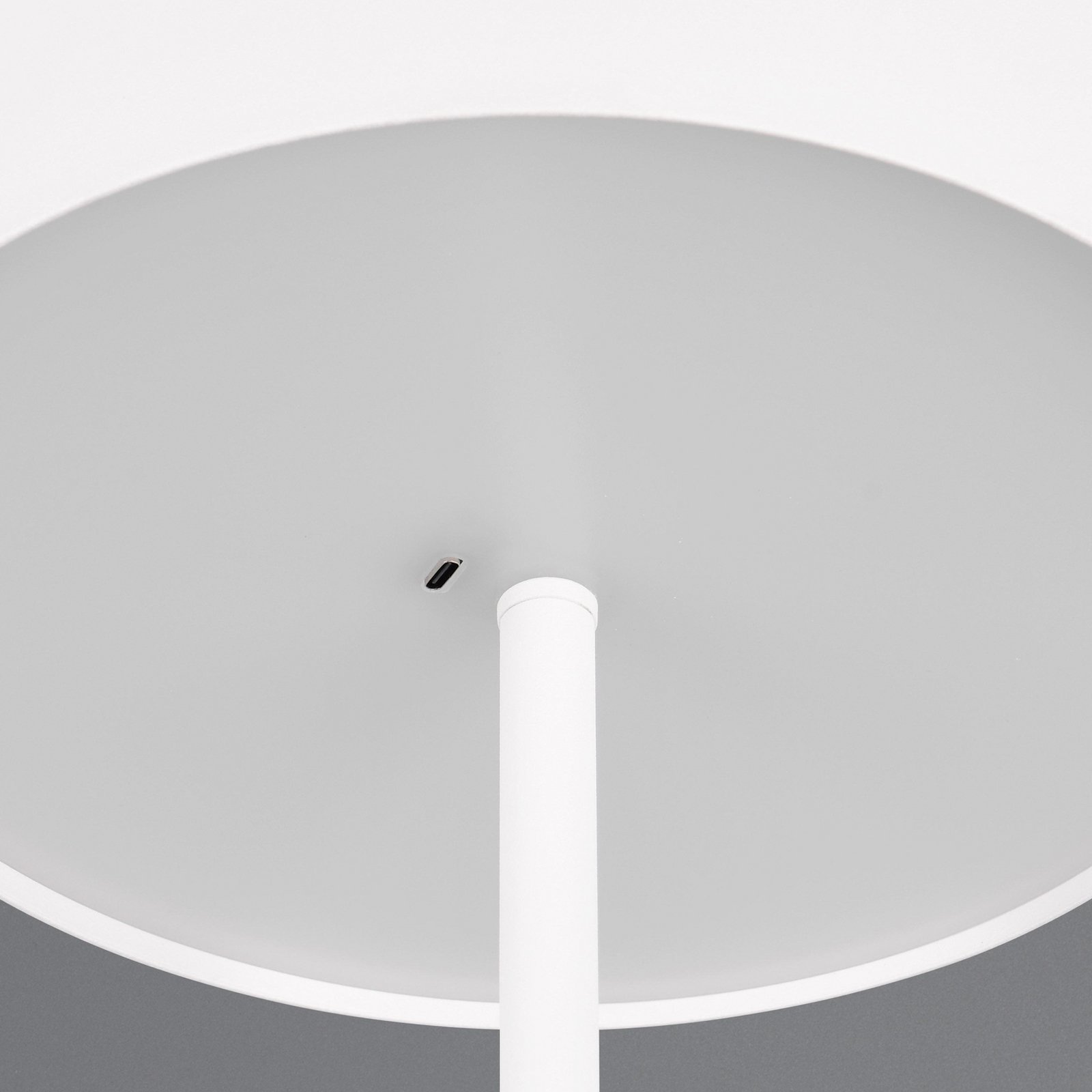 LED battery-powered floor lamp Jeff, white, metal, height 147 cm