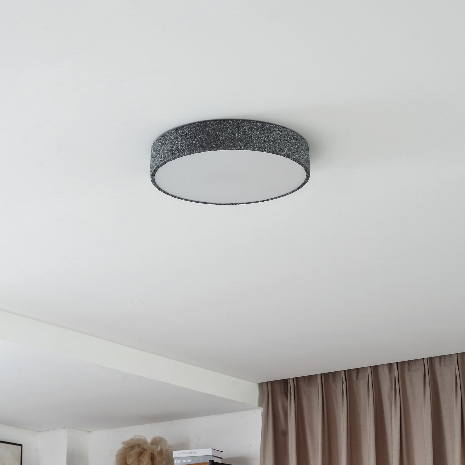 Lindby Smart LED φωτιστικό οροφής Elmor Ø 45 cm μαύρο RGB CCT