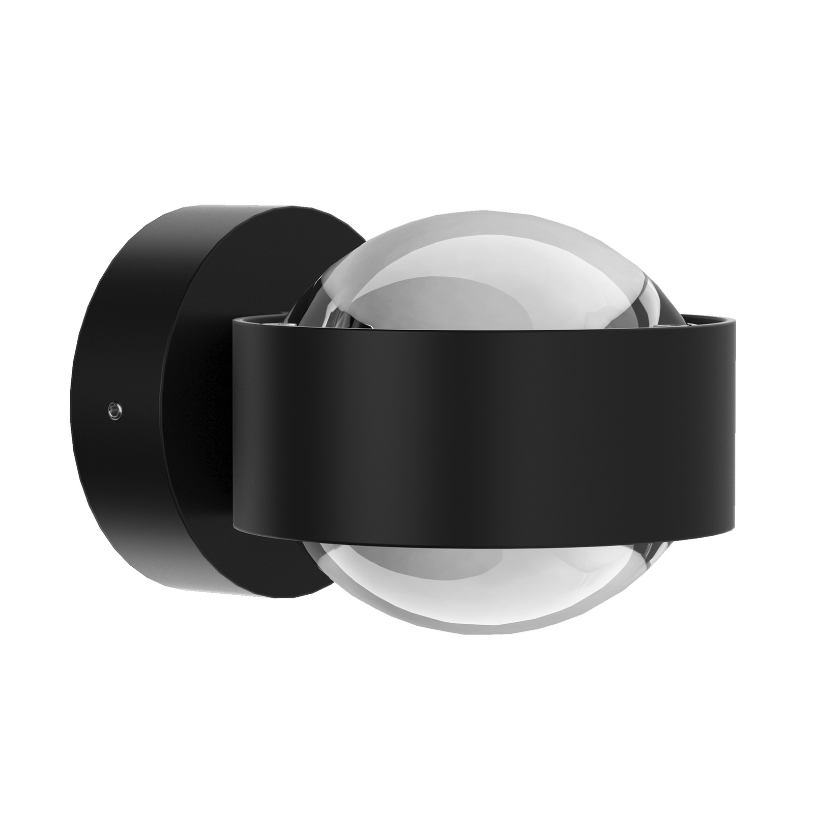 Puk Mini Wall LED 2x8W soczewki przezroczyste, czarny mat