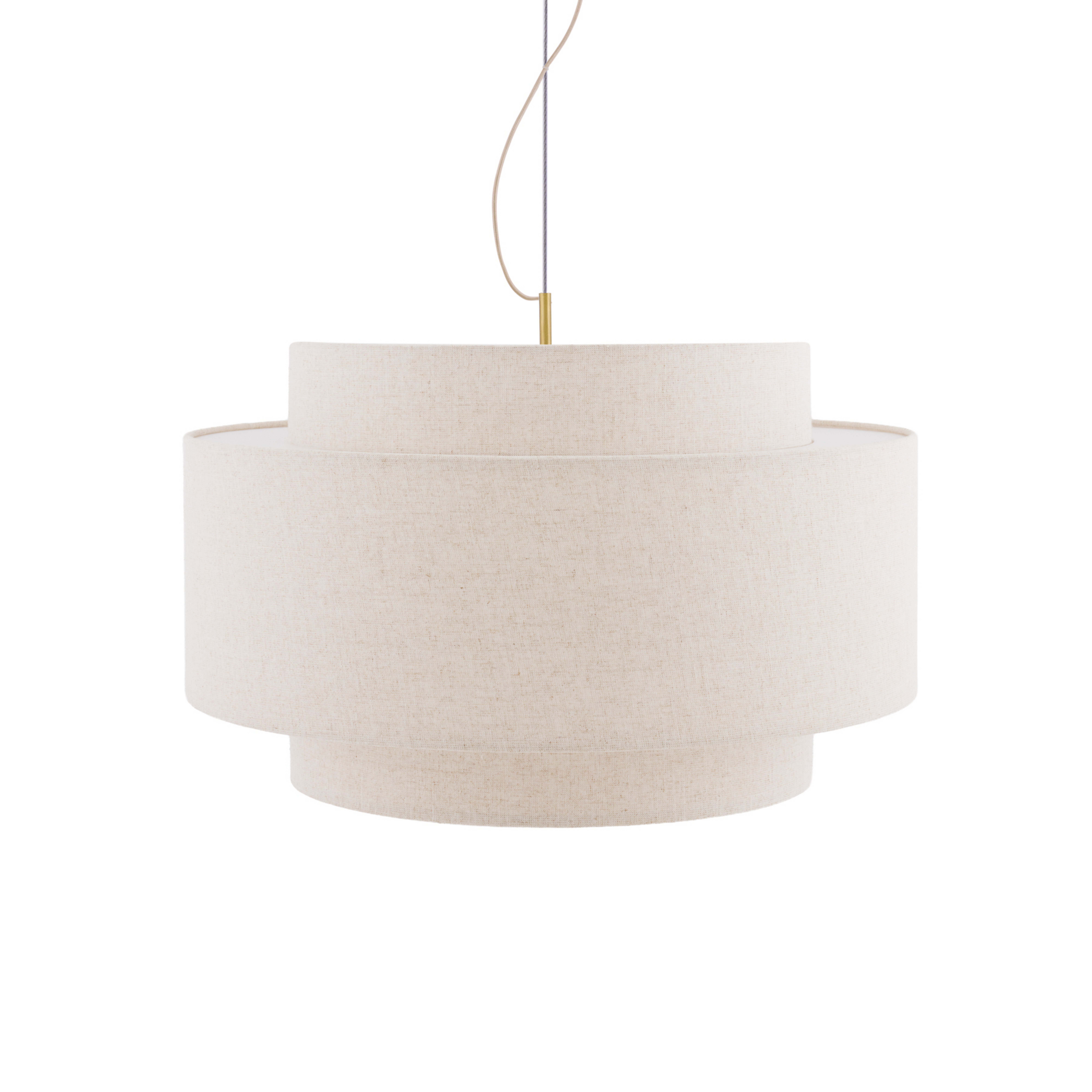 Suspension Noah Bouclé, Ø 70 cm, tissu beige - Globen Lighting