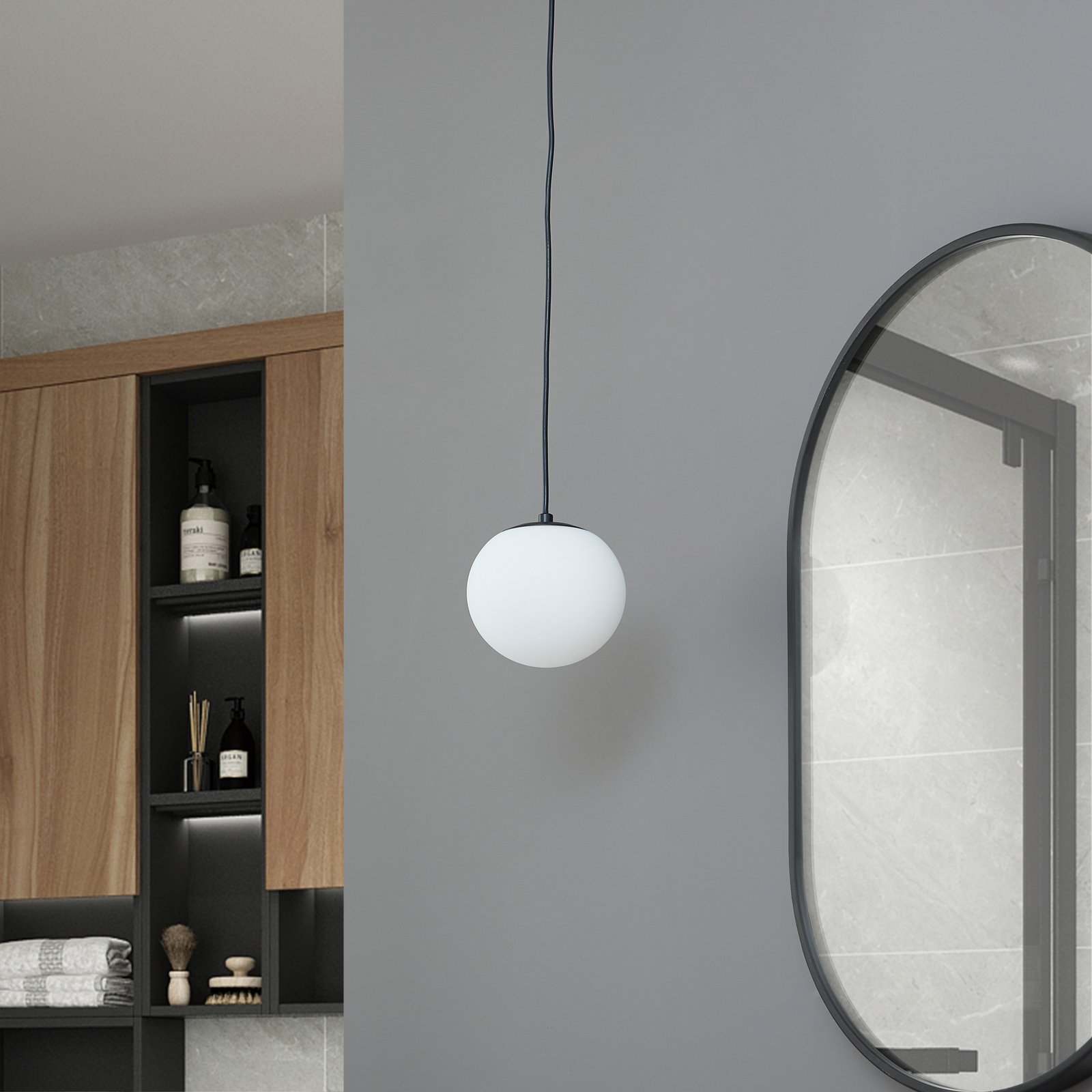 Bidolo Suspension IP44 Noir - Lucande