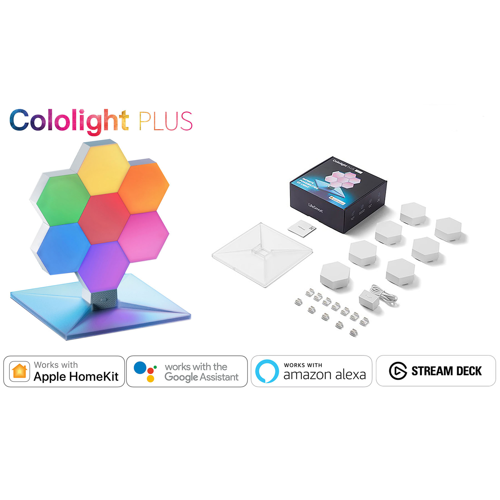 Cololight Plus starter set, 7 moduli con base