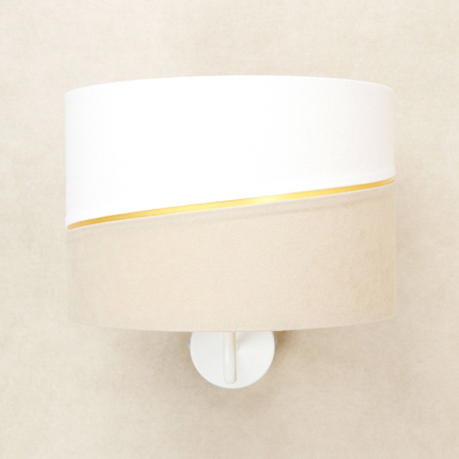Susan zidna svjetiljka, bijela/bež/zlatna