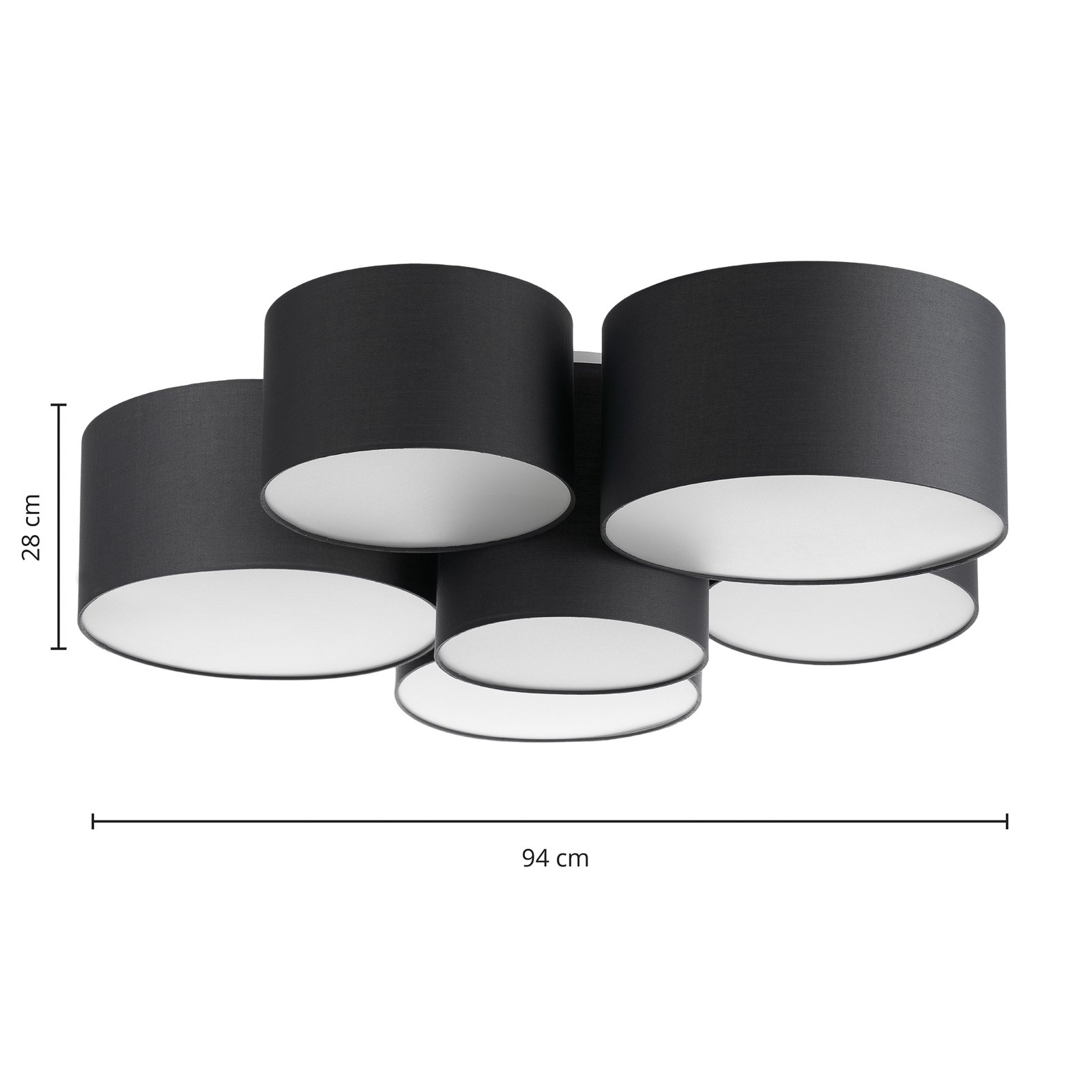 Maureka 6 Ceiling Lamp Dark Grey - Lindby