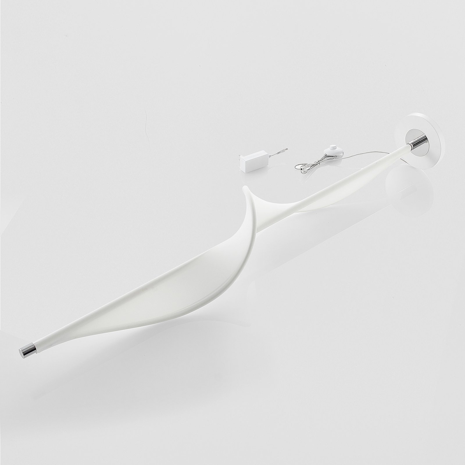 Edano Floor Lamp White/Chrome - Lucande