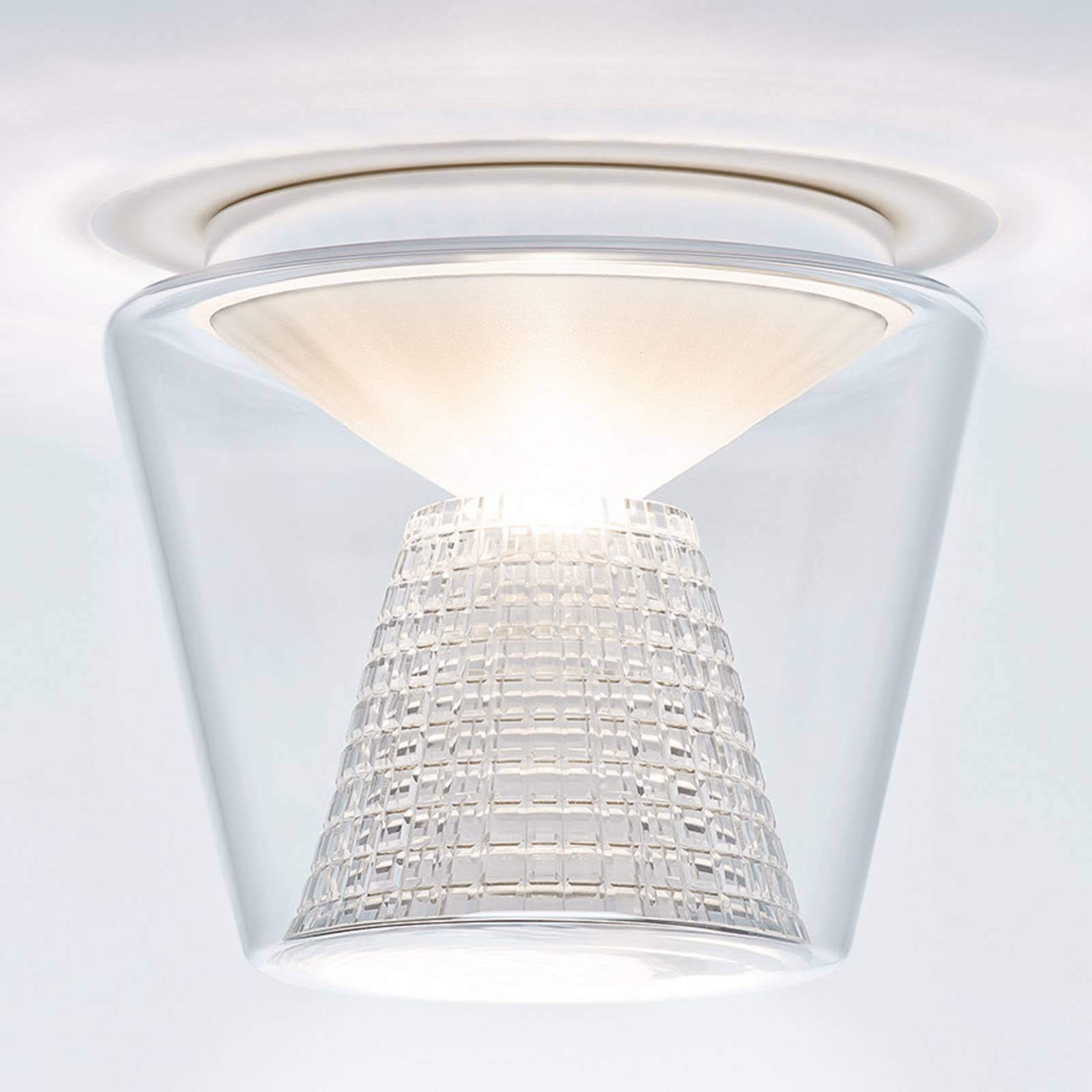Serien Lighting Annex - LED ceiling light with crystal reflector, for Living / Dining Room, glass, crystal glass, 32 W, energy efficiency: A+, H: 25.5 cm