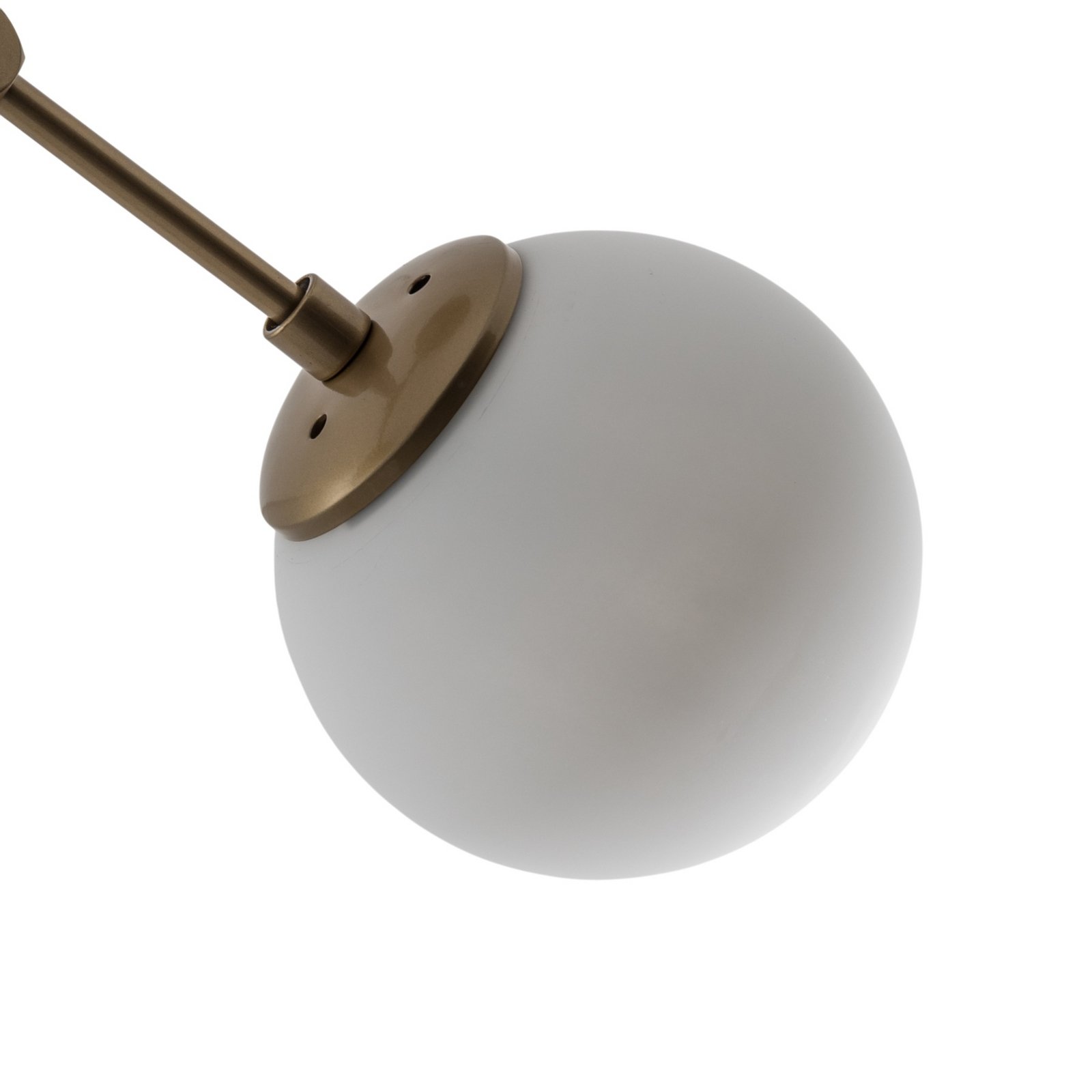 Plafoniera Damar, oro, vetro, a 2 luci, lunghezza 44 cm, E27