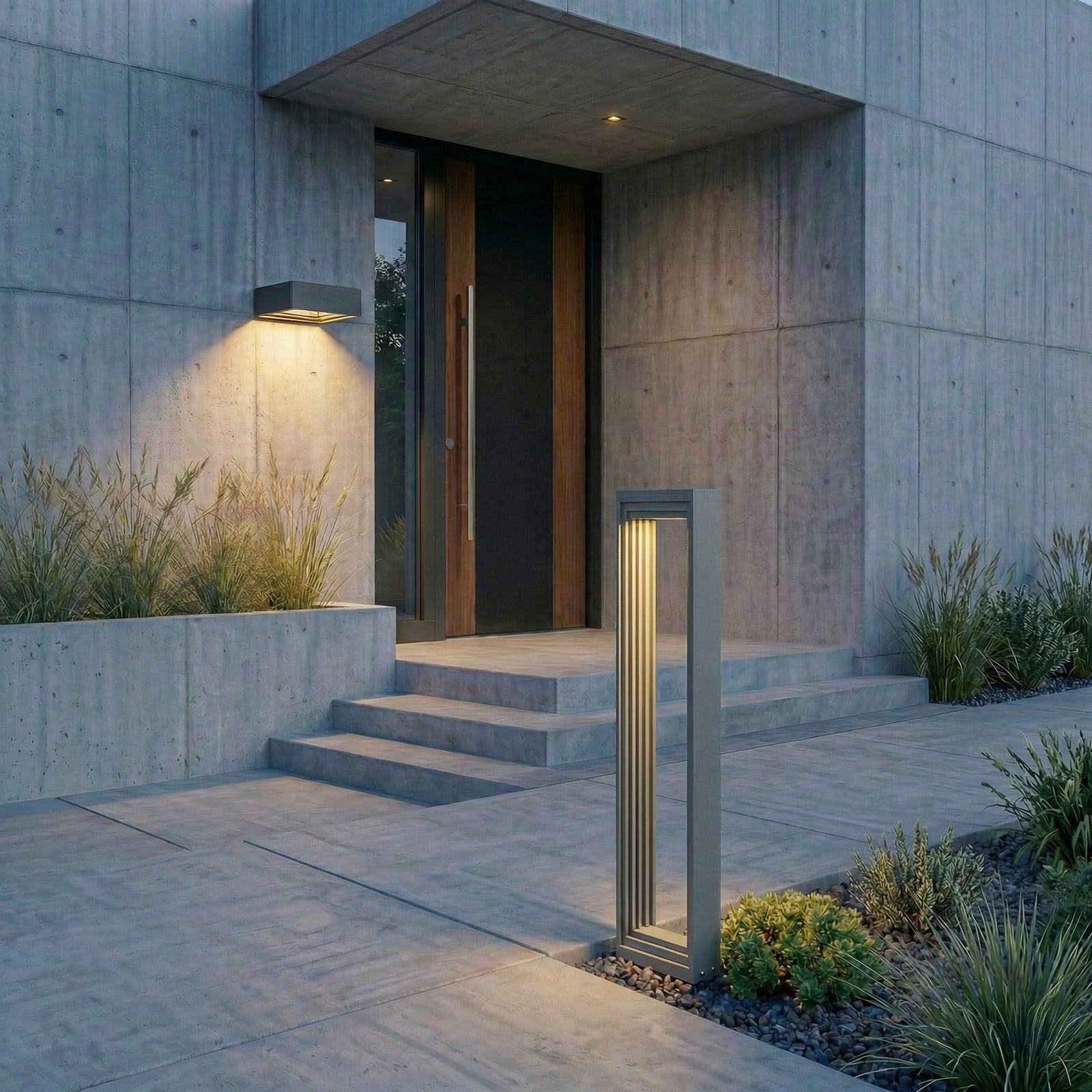 Ashkan LED osvětlení cesty, výška 60 cm, antracitová, IP65 - Lucande