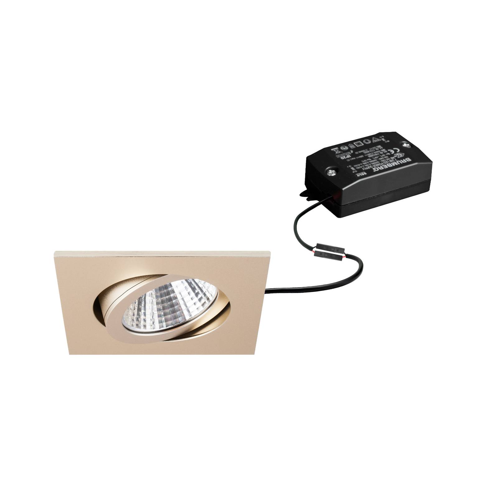 BRUMBERG LED-Einbaustrahler Tirrel-S, on/off, hellgold