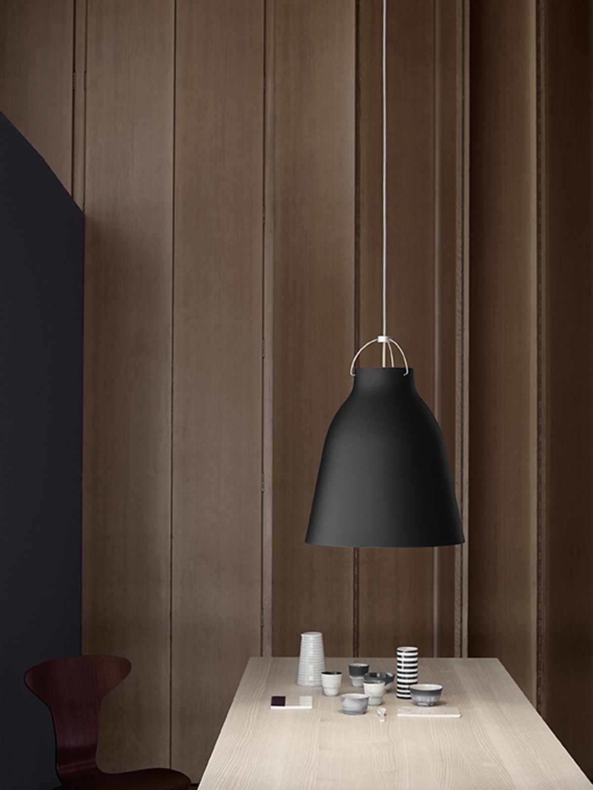 Caravaggio™ P3 Candeeiro Suspenso Matt Grey45 - Fritz Hansen