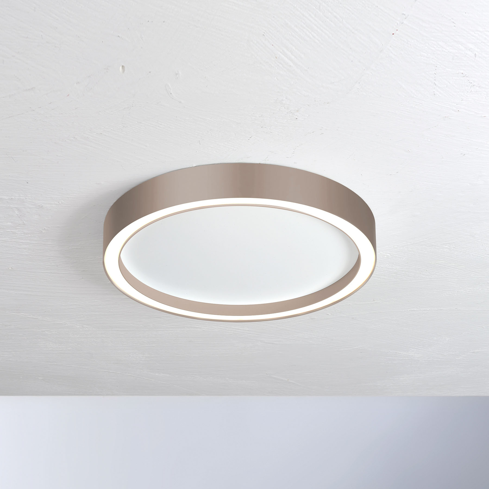 Bopp Aura plafonnier LED Ø 40 cm blanc/taupe
