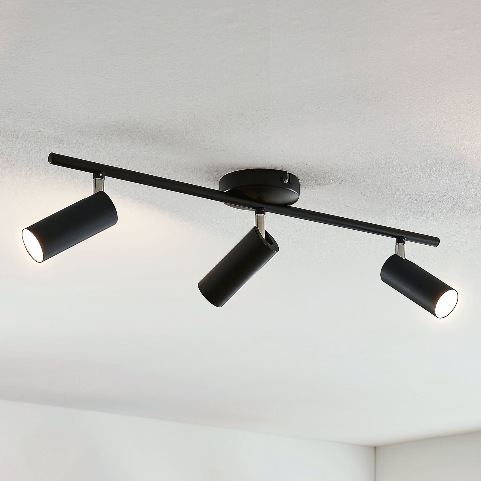 LED-loftspot Camille, sort, tre lyskilder