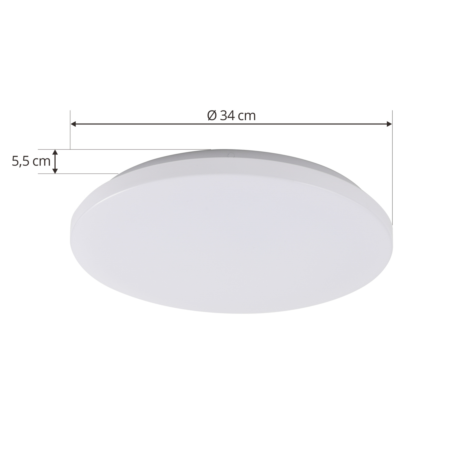 Lindby Doki LED buiten plafondlamp, 34 cm, wit, kunststof