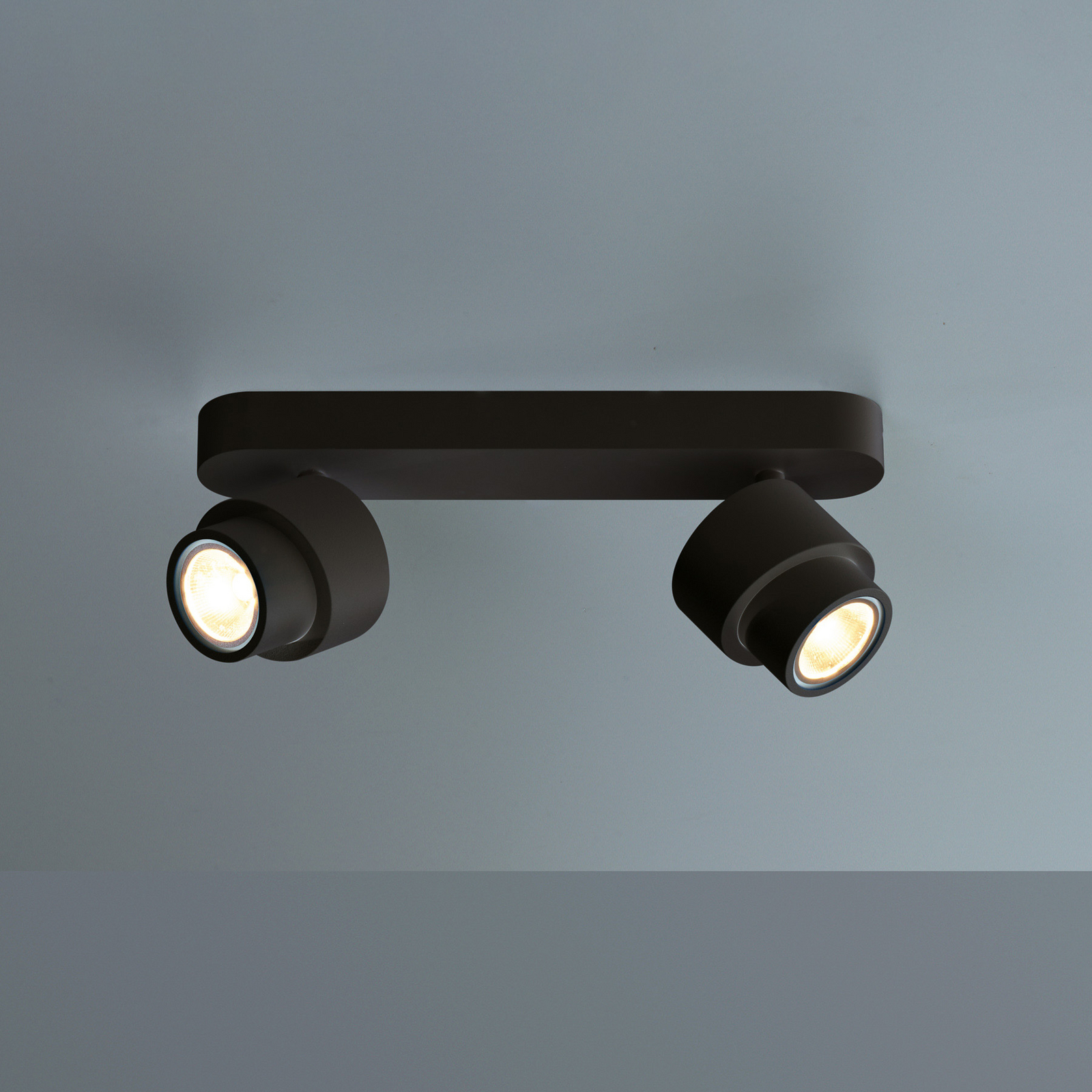 LED-spot BRUSH, must, 30 cm, 2-poolne, metall, dimmer, 2700 K