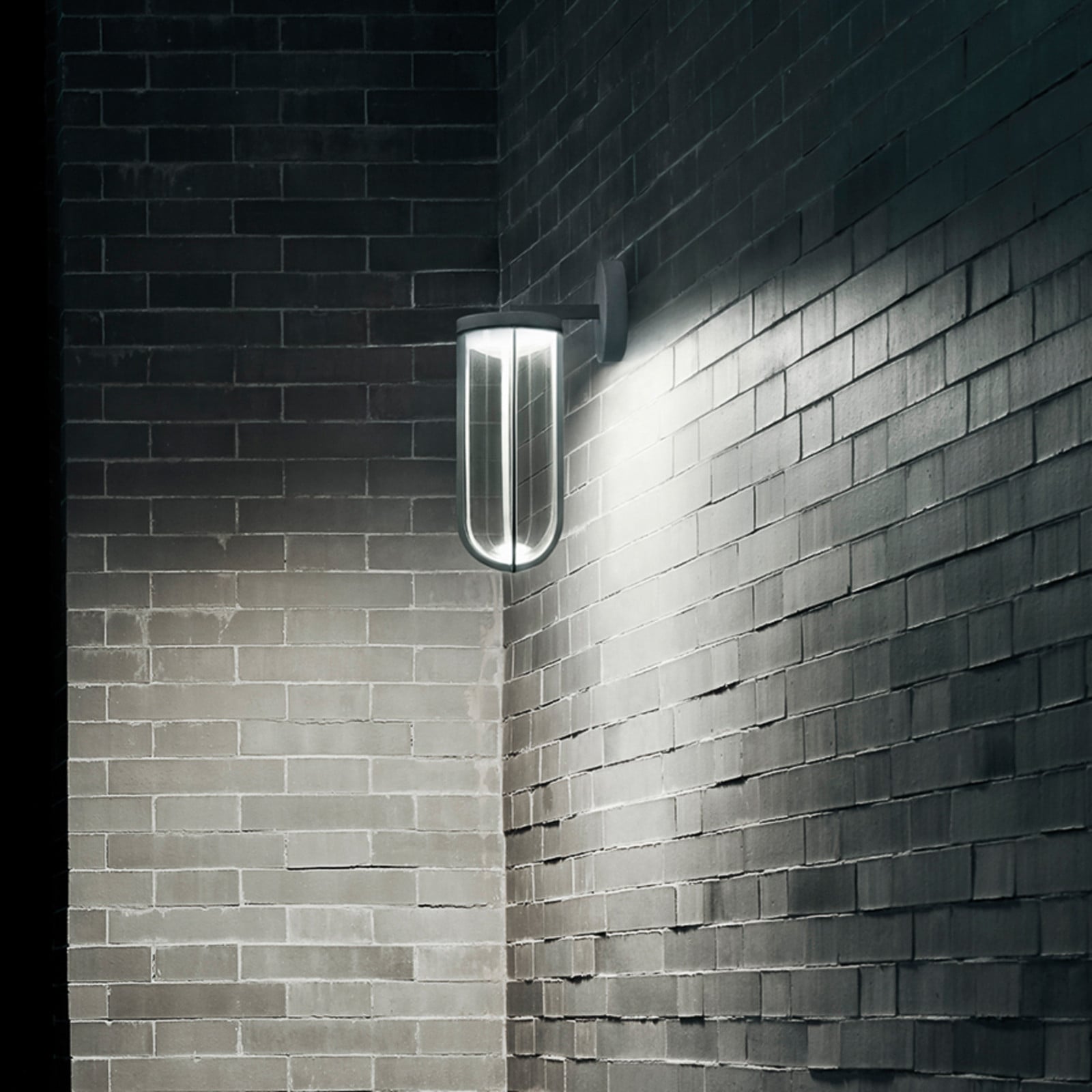 In Vitro udendørs væglampe Antracit In Vitro Wall Flos Architectural - Design - Metal - Med én lyskilde