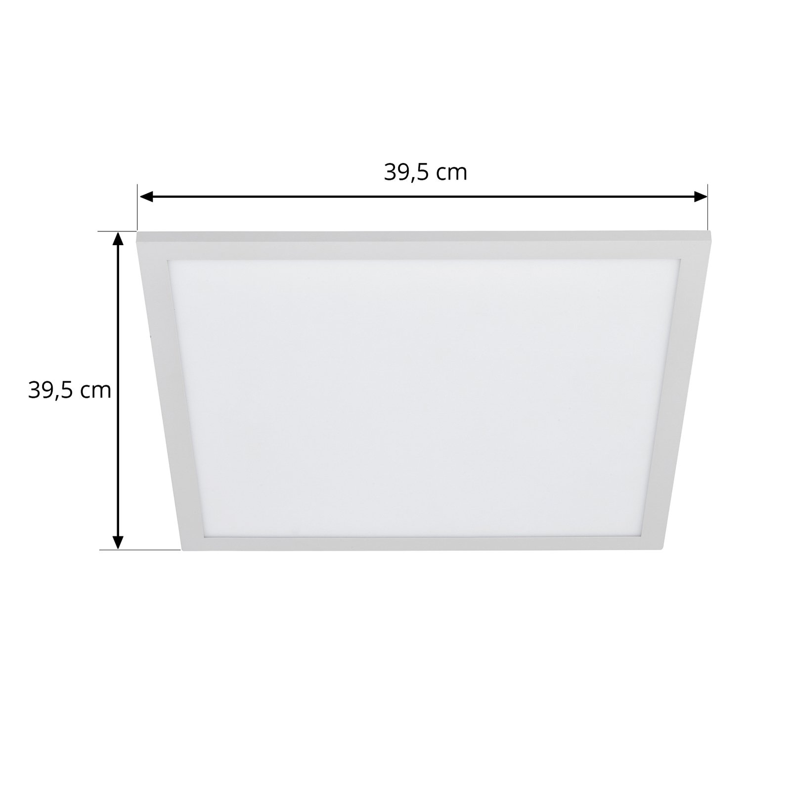 Laminátový panel Lindby LED, bílý, 39,5 x 39,5 cm