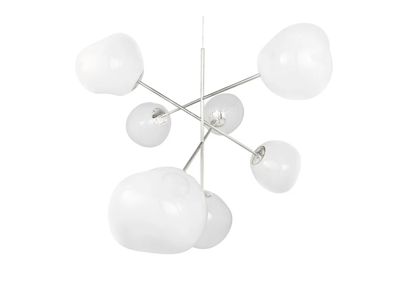 Tom Dixon - Melt Kronleuchter Large Opal/Silver