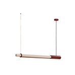 Lampada LED a sospensione In Fine, rossa, lunghezza 105 cm - DCW