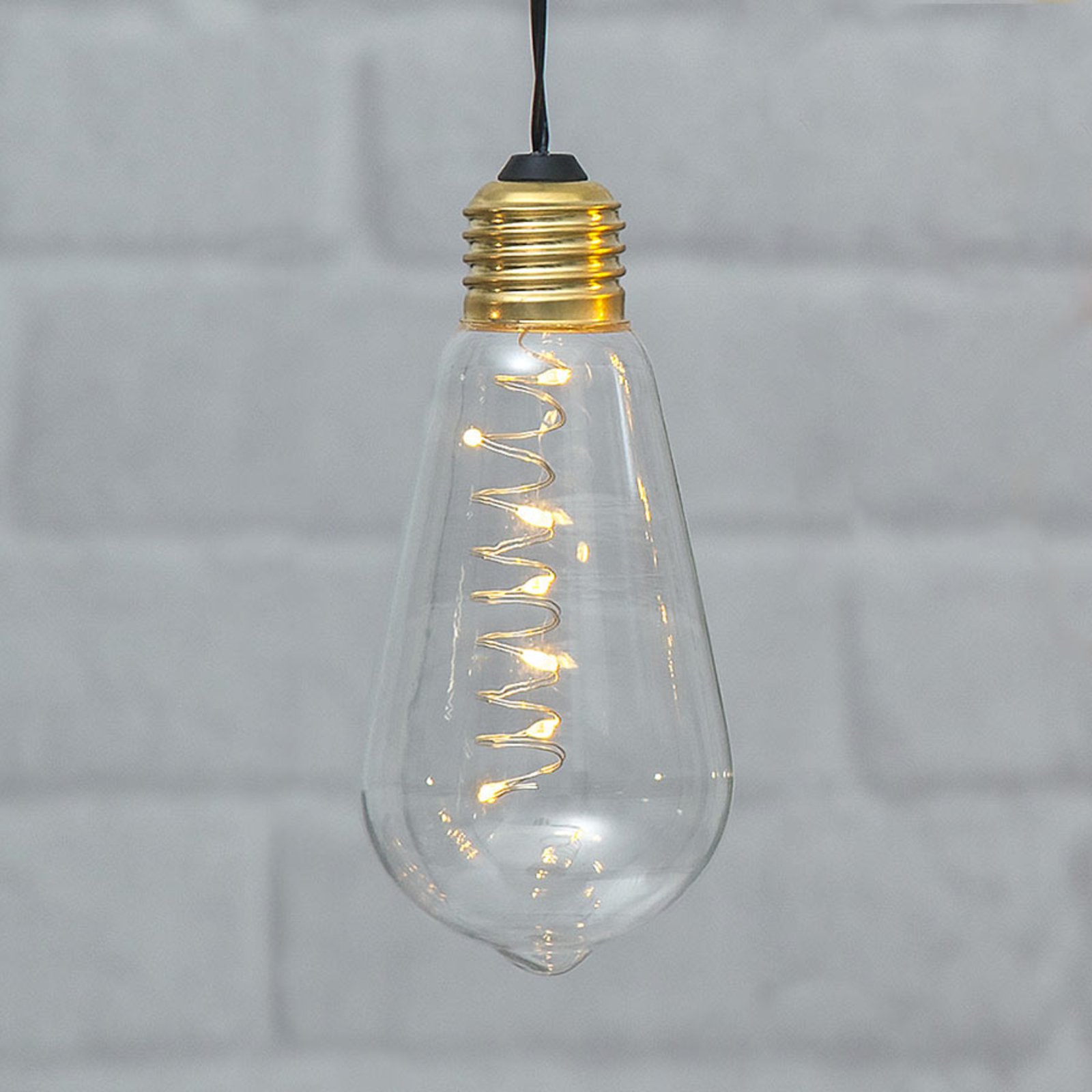 Lámpara decorativa LED vintage Glow, timer, clara