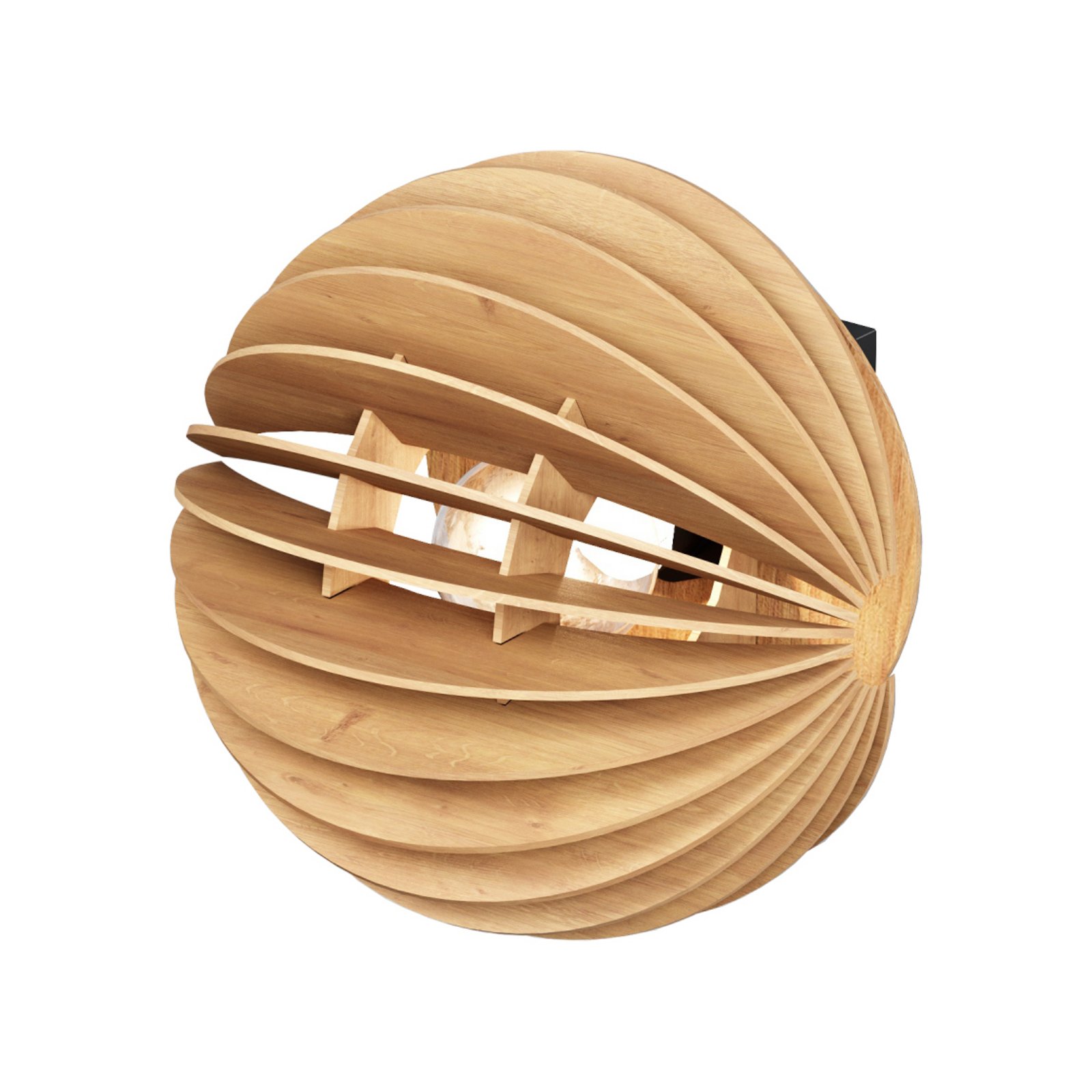 Φωτιστικό τοίχου Clay, Ø 23 cm, κόντρα πλακέ σημύδας, επίπεδο, E27 Φωτιστικό τοίχου Clay, Ø 23 cm, κόντρα πλακέ σημύδας, επίπεδο, E27