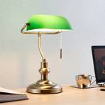 Milenka - skrivebordslampe med grønn skjerm