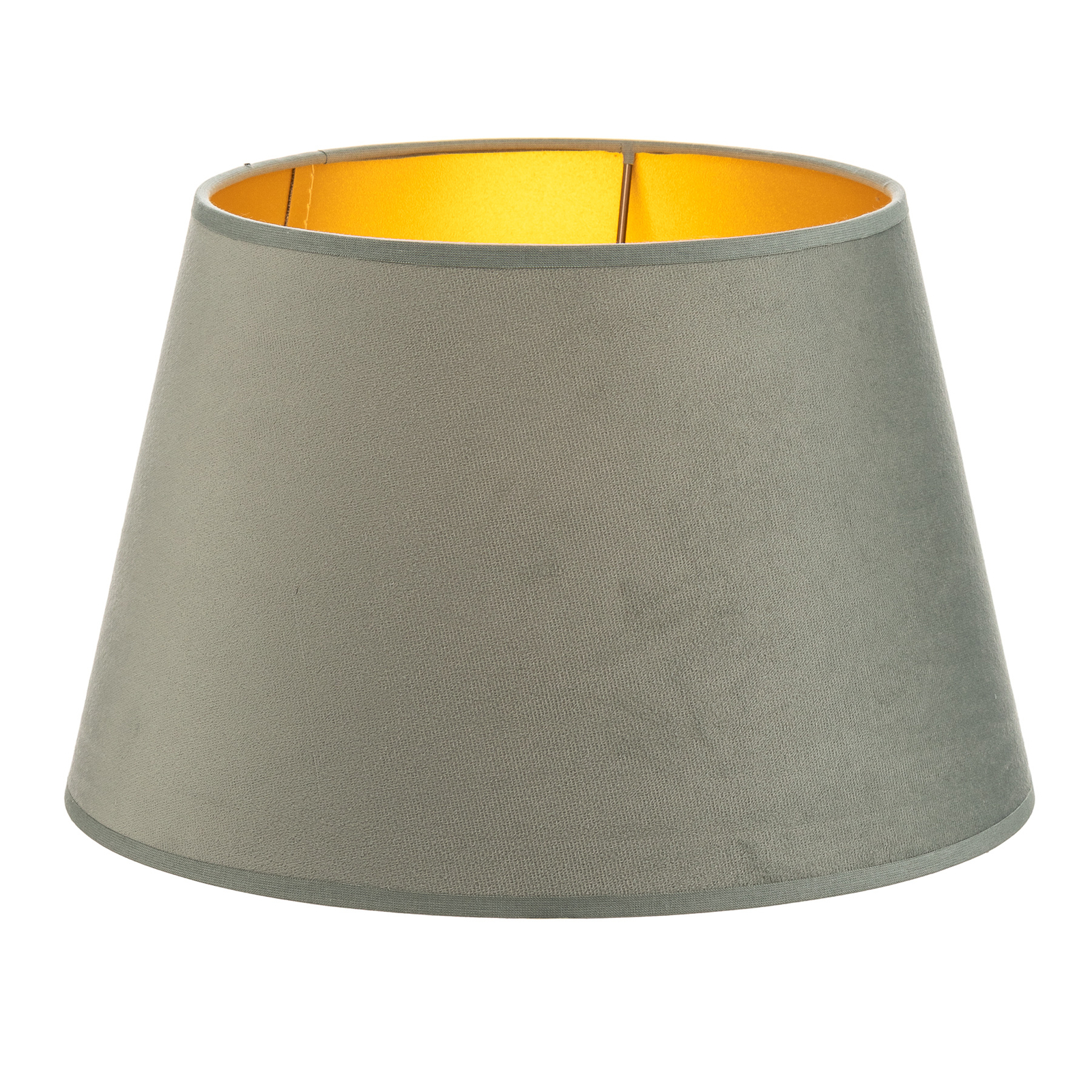 Cone lampshade height 18 cm, mint green/gold