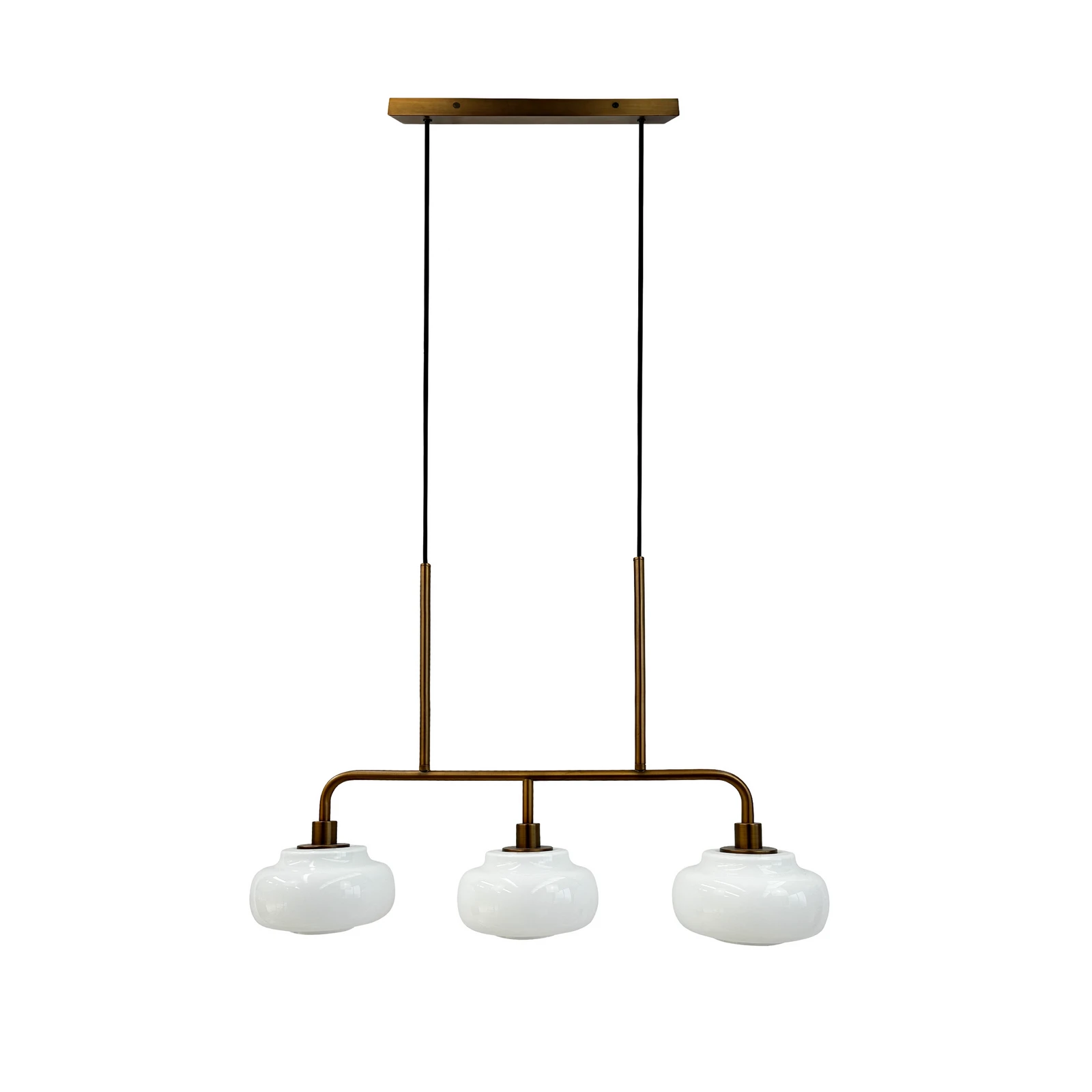 Dyberg Larsen závěsné světlo Ossett, bronzová, délka 80 cm