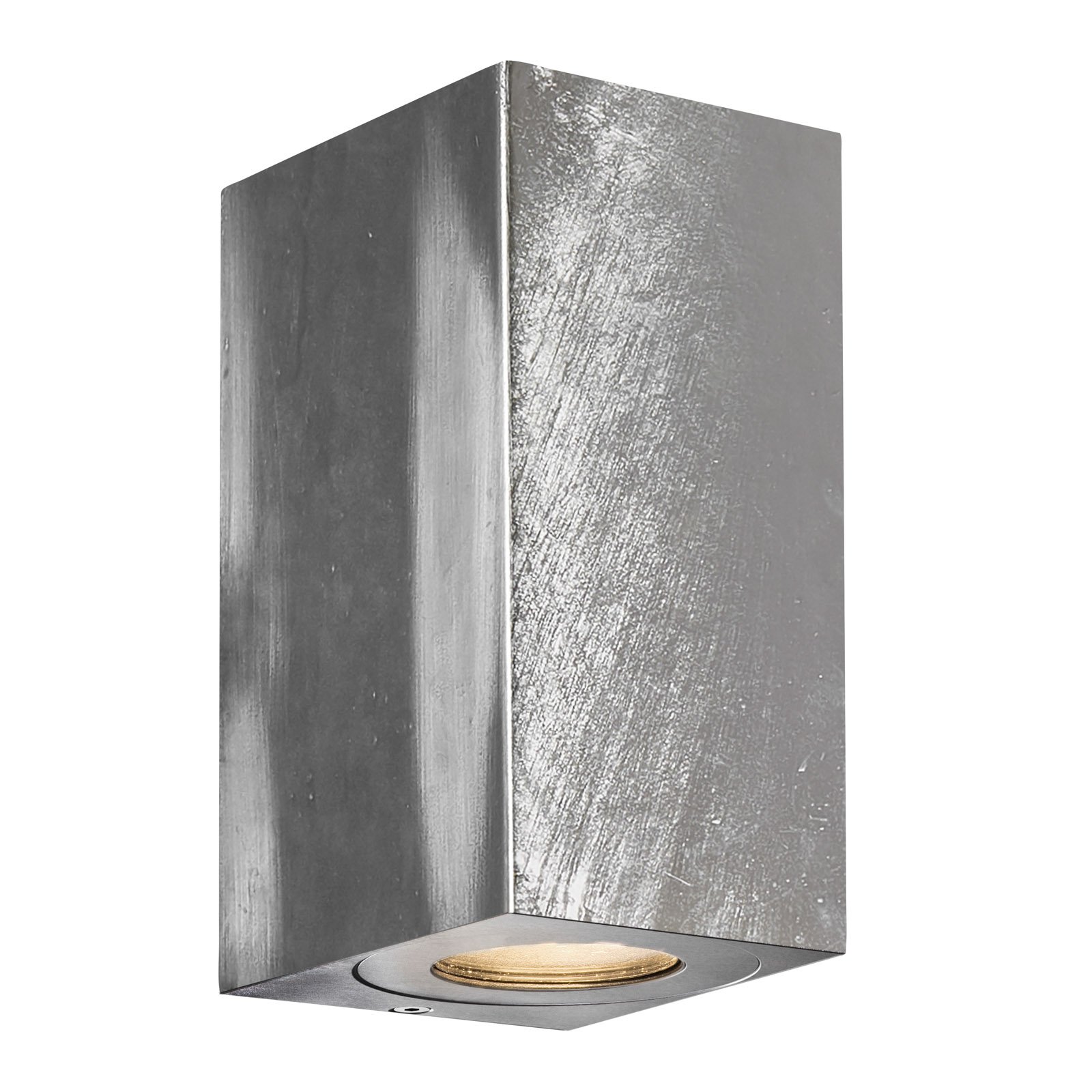 Canto Maxi Kubi 2 17cm galvanised outdoor wall lamp